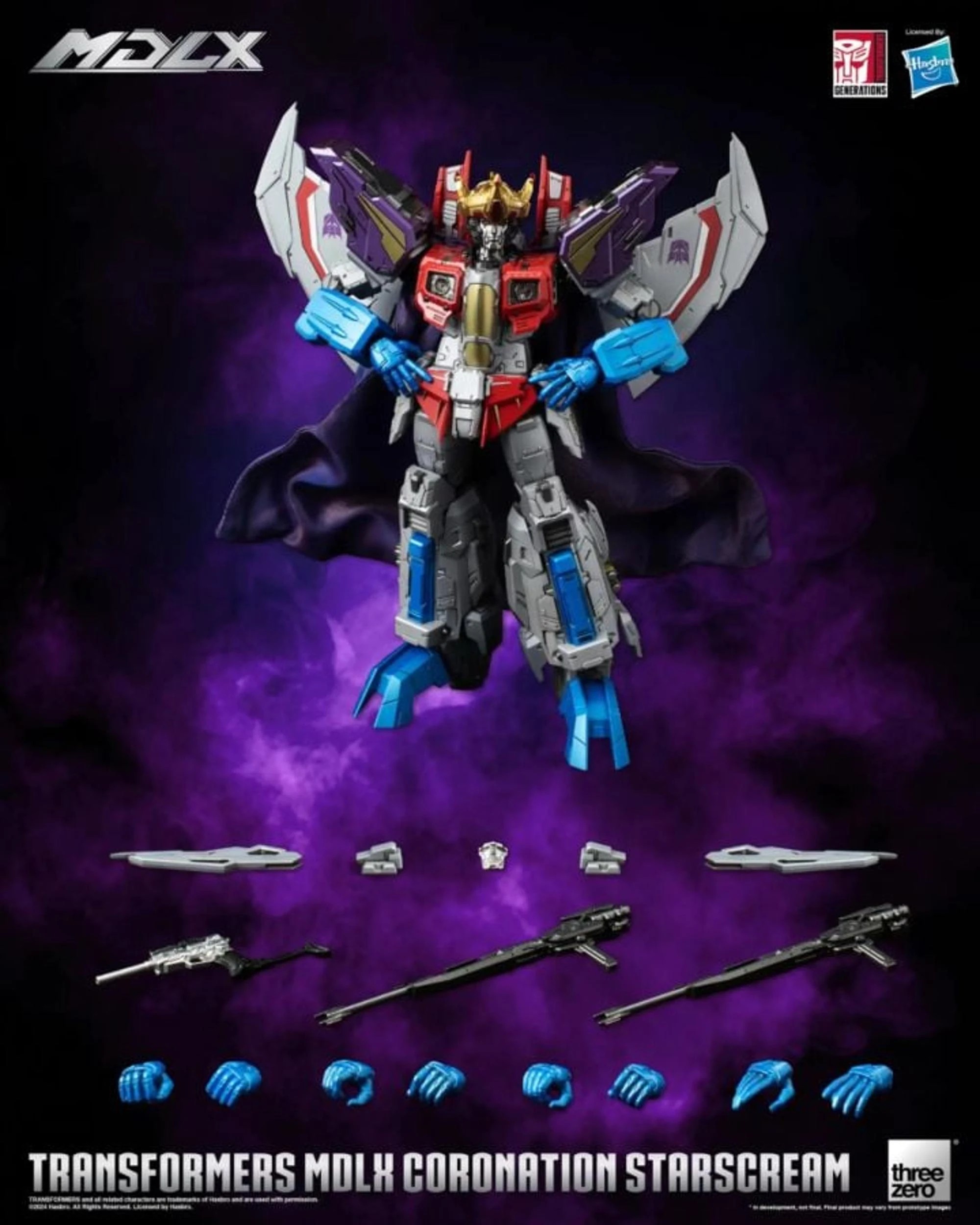 3 Threezero Transformers Coronation Starscream MDLX Collectable Action Figure, 3 of 10