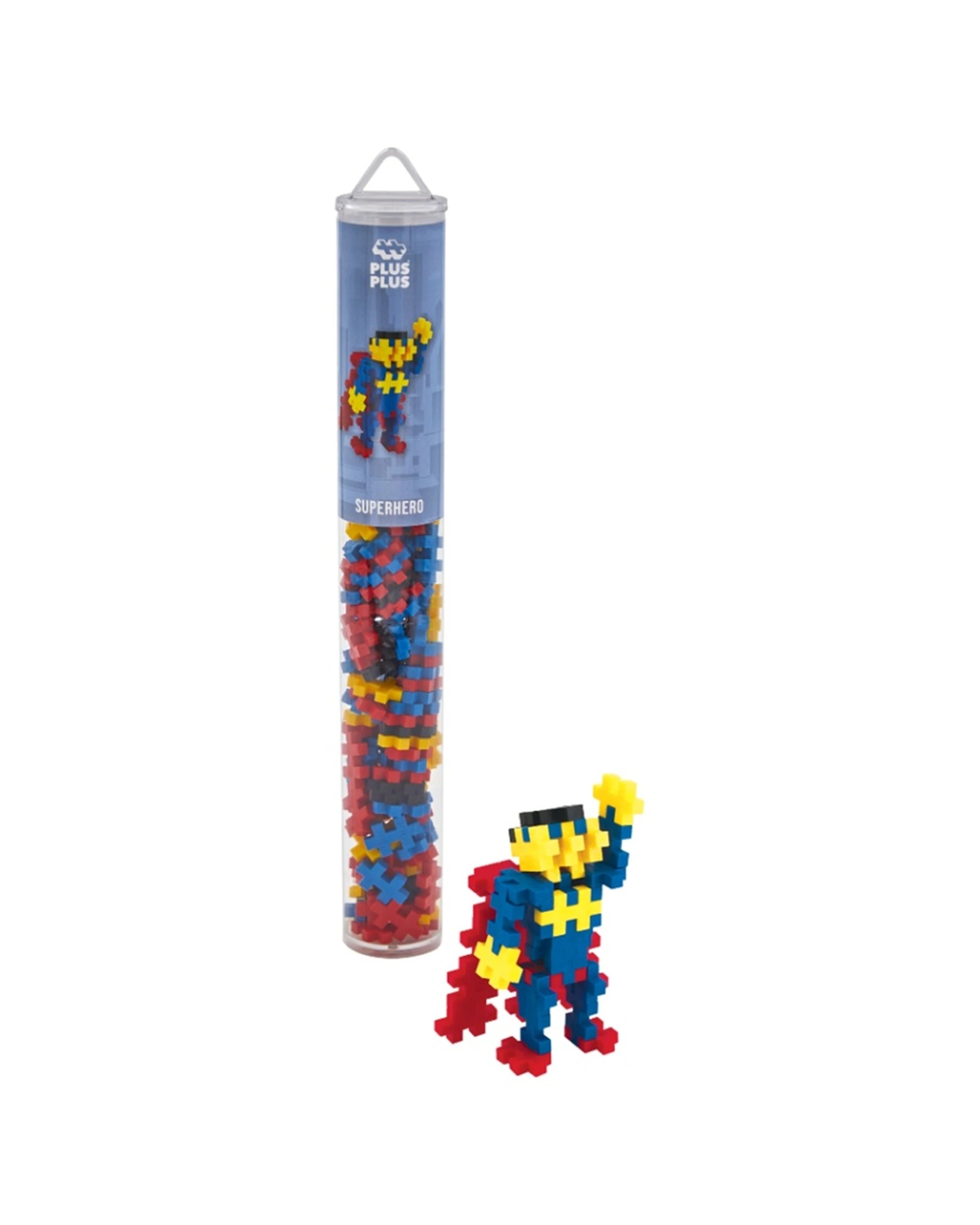 1 Plus-Plus 100pc Superhero Tube Creativity Puzzle Kids Activity Toy, 1 of 3