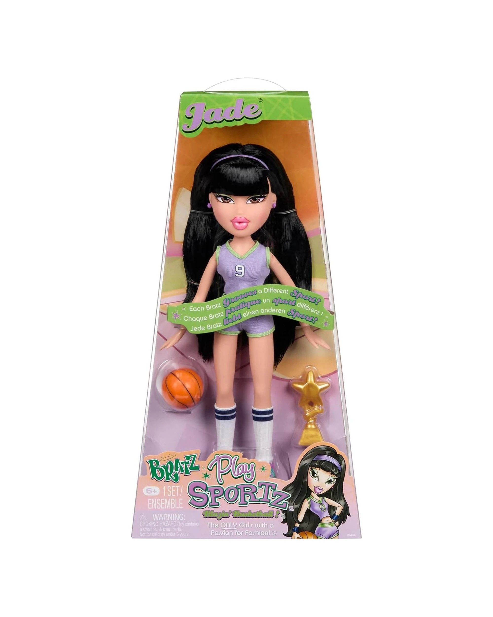 1 Bratz Play Sportz Jade Blazin' Basketball Doll, 1 of 6