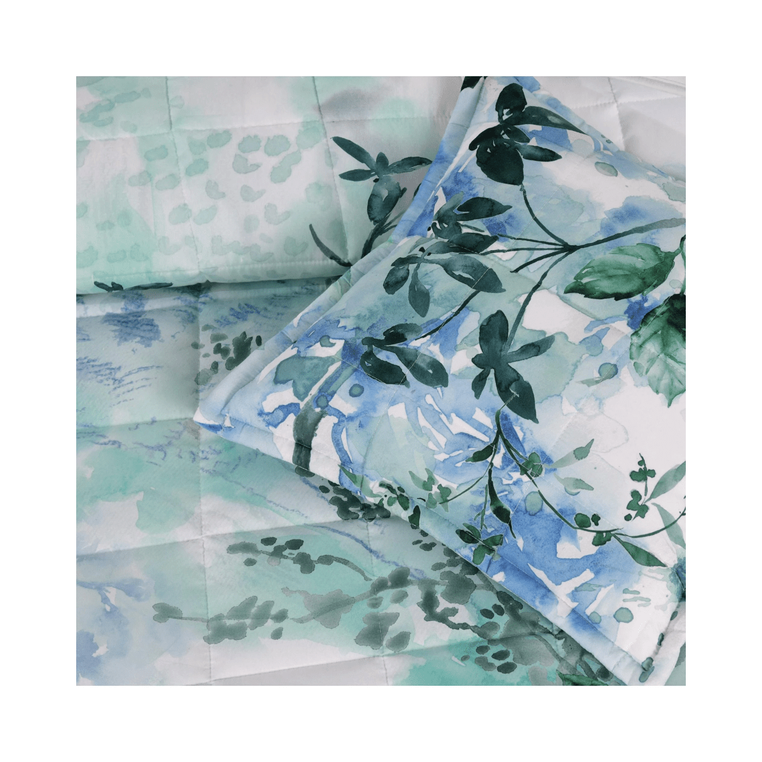 4 Bianca Bedding Woodbury Quilted Polyester Bedspread Set – Blue &amp; White, Super King - Assorted, 4 of 5