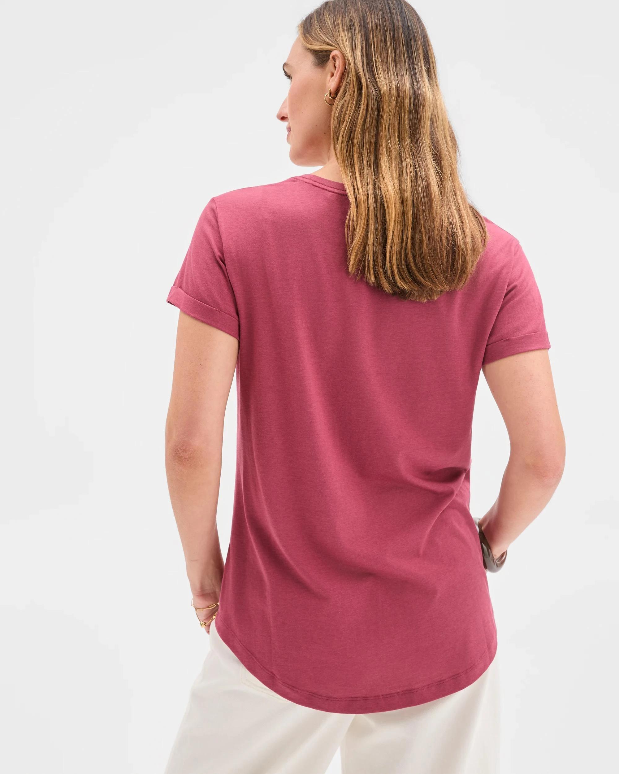 5 Target Cotton/Modal Relaxed Crew T-Shirt MULBERRY, 5 of 5