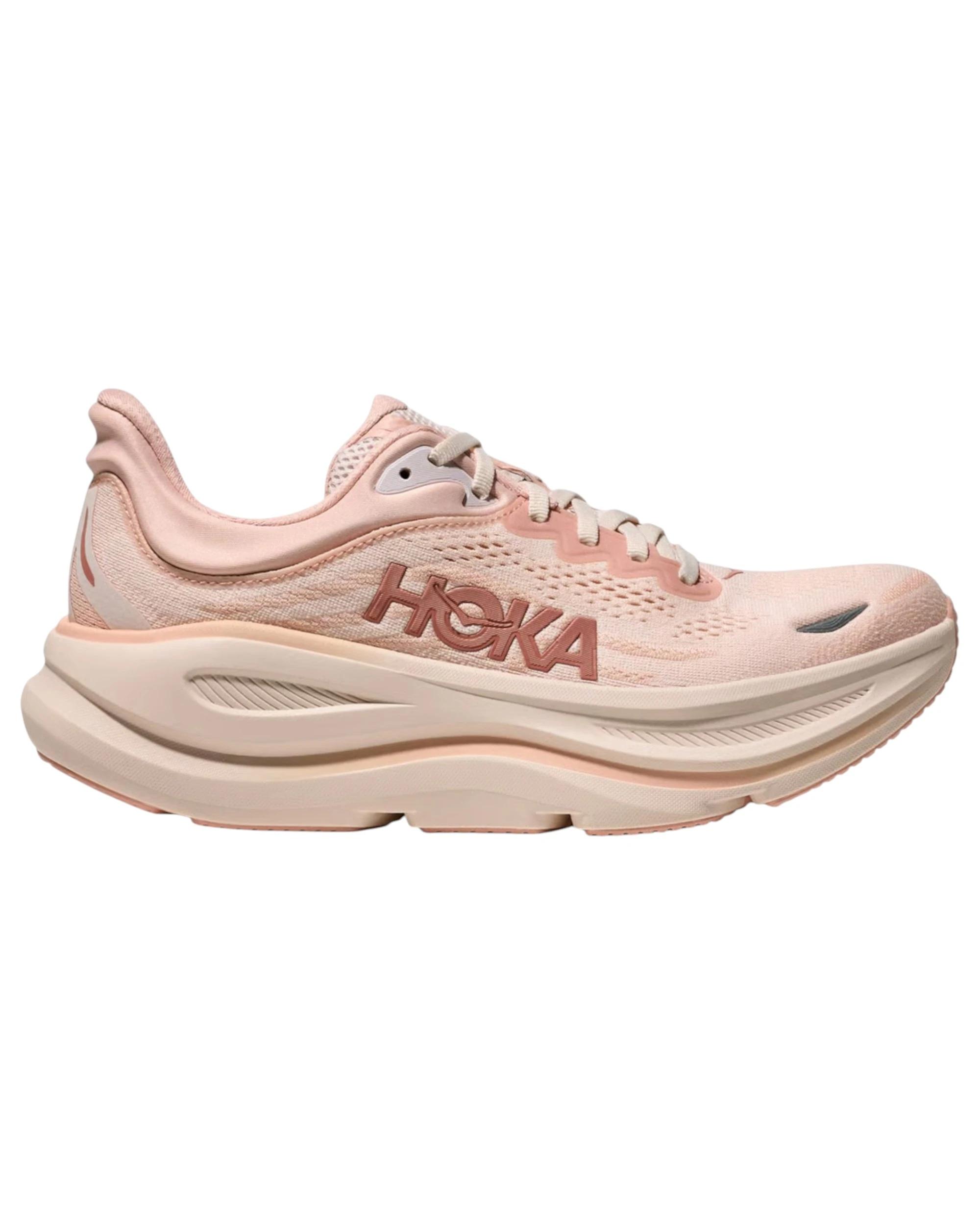 1 Hoka Womens Bondi 9 Athletic Running Shoes ROSE LATTE, 1 of 8
