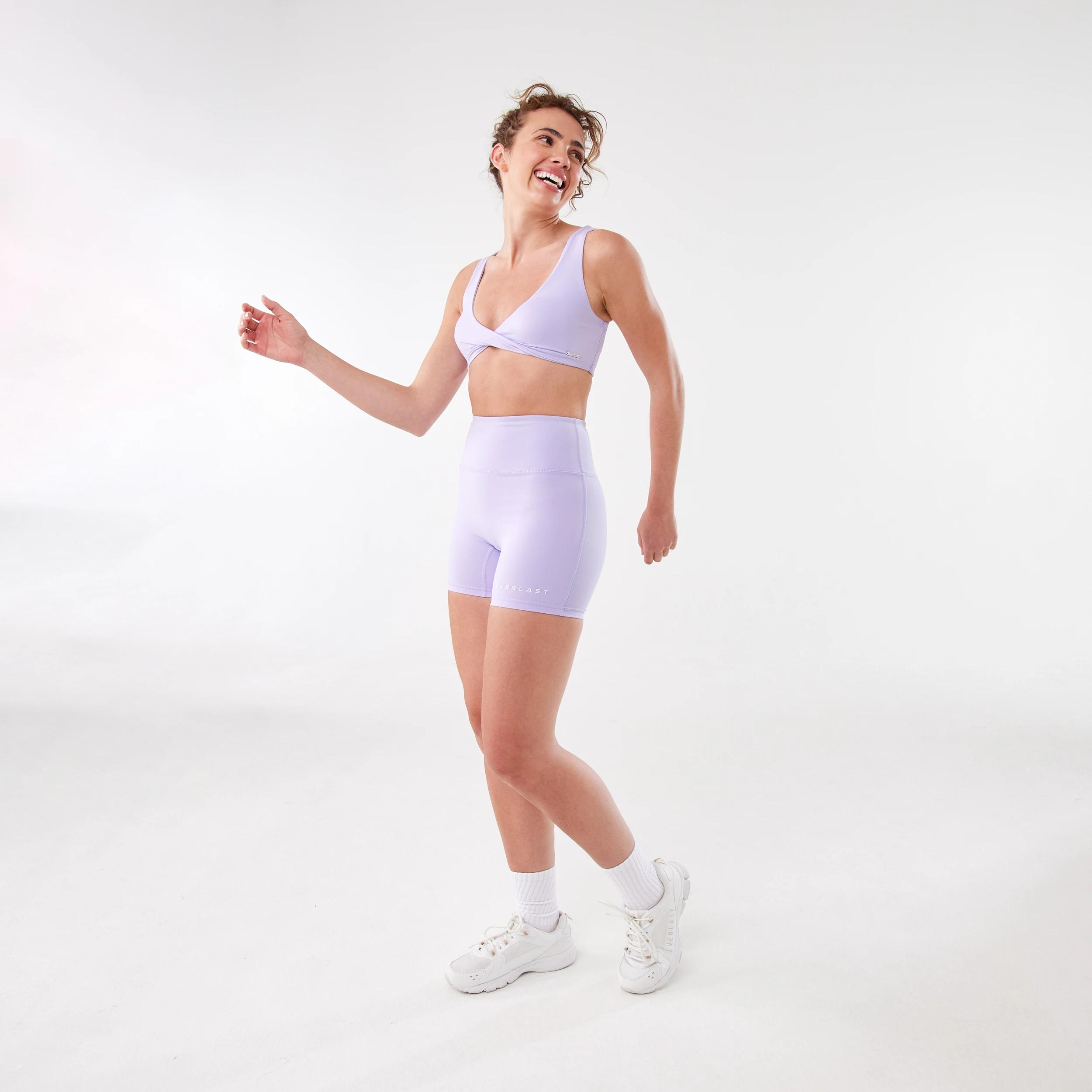 3 Everlast Womens Twist Front Crop Top EVERLAST SIMPLE LOGO GAL LILAC, 3 of 9