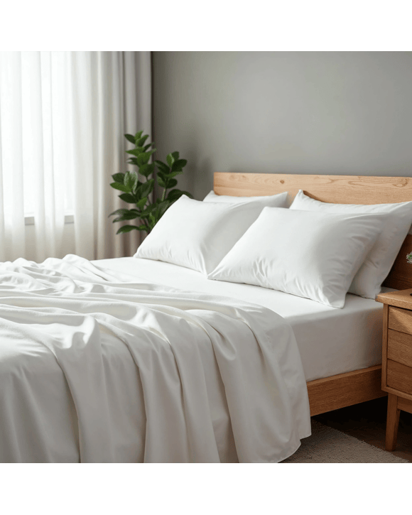 Royal Comfort 2000TC Bamboo Cooling Sheet Set Ultra Soft Breathable - King Bed - White