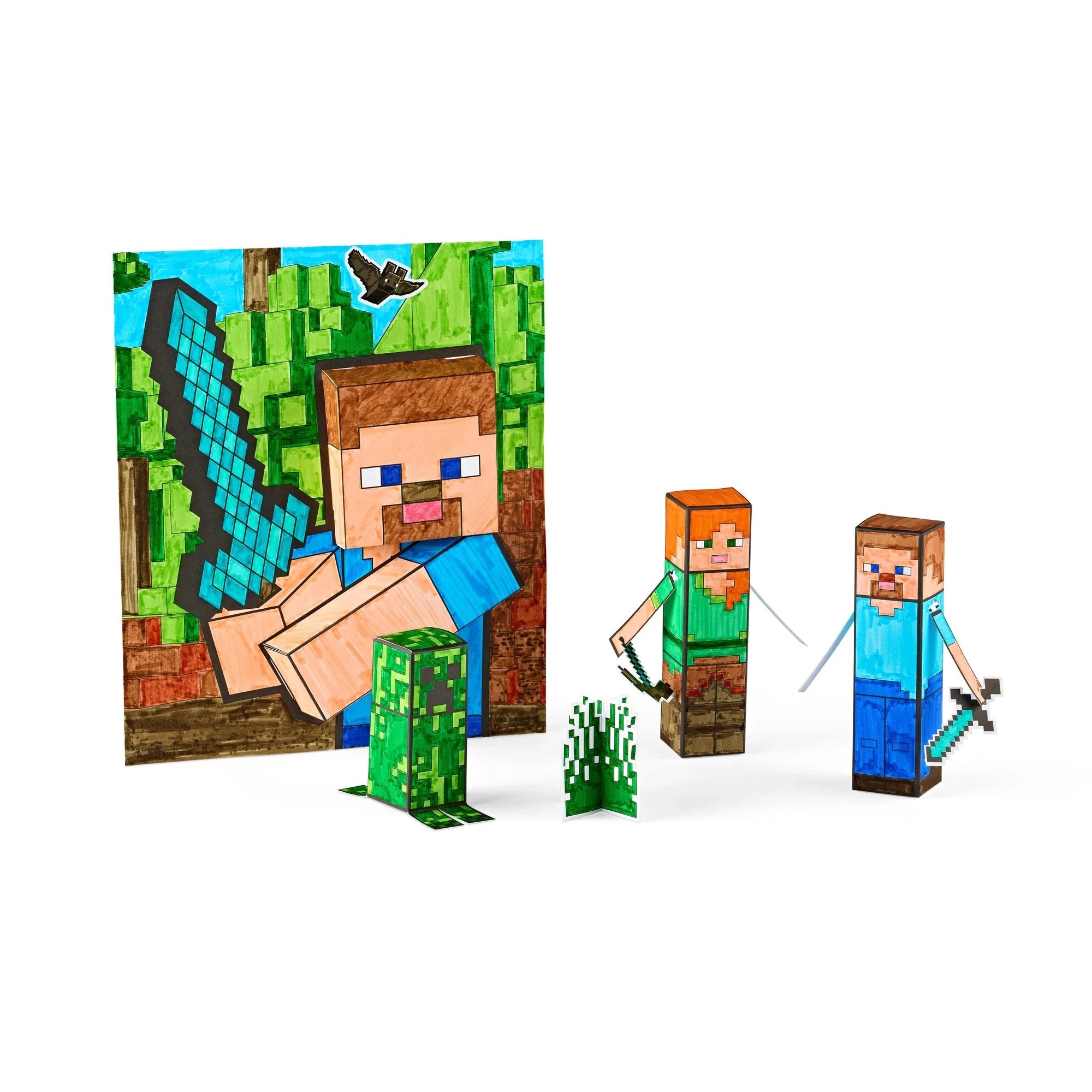 6 Crayola Pop's 3D Minecraft Activity Set - Green, 6 of 6