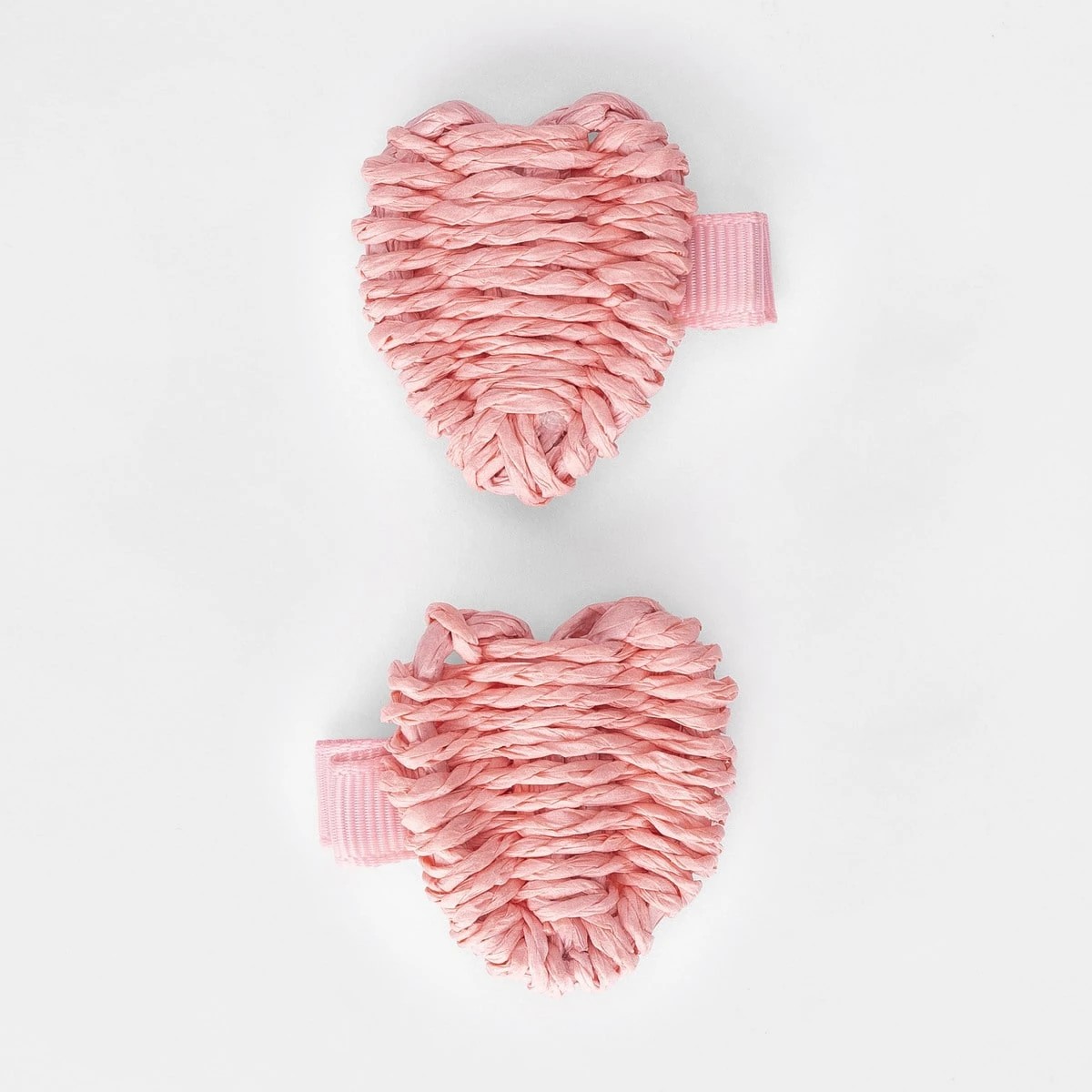 1 2 Pack Pink Hearts Snap Hair Clips, 1 of 4