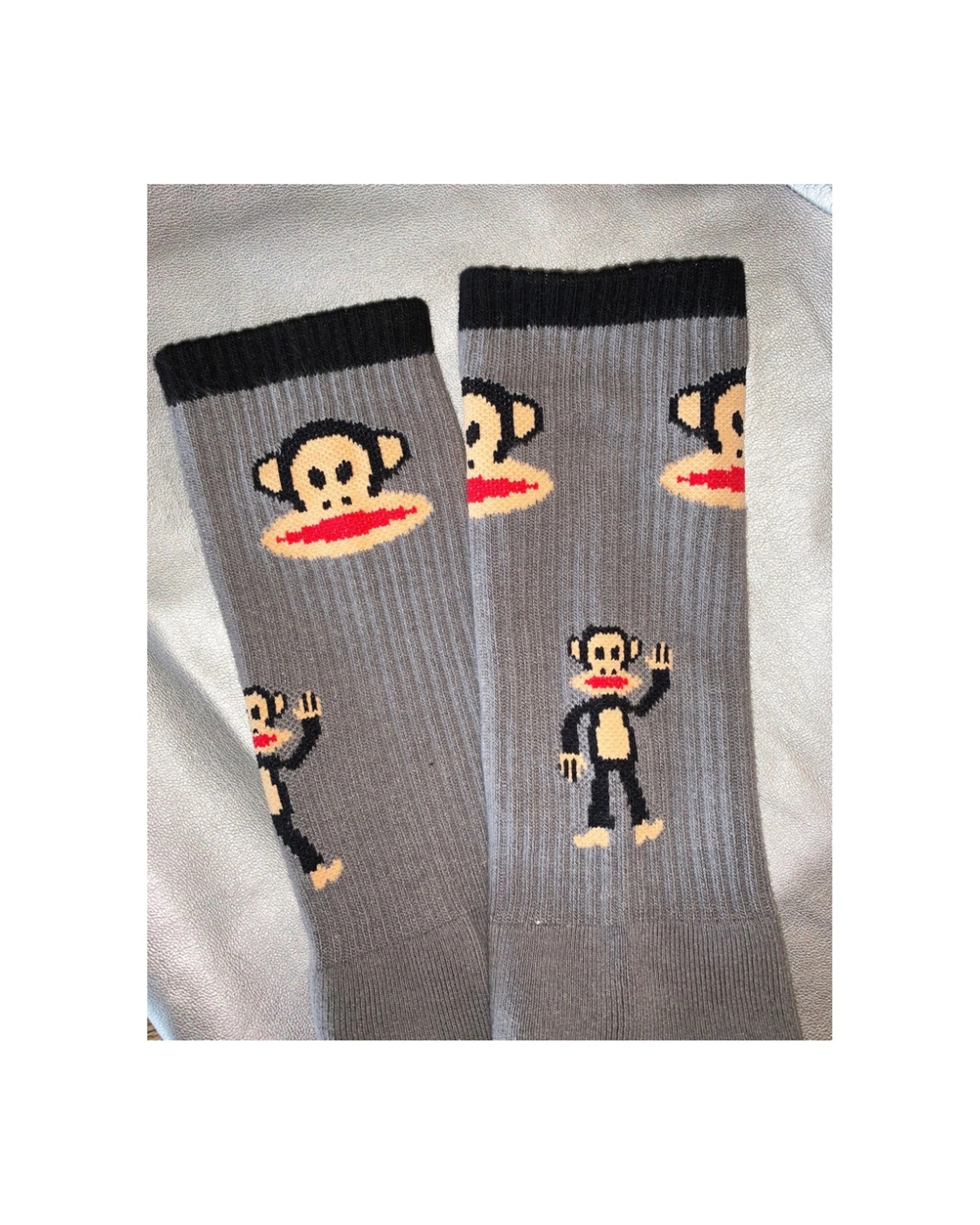 2 Verb. X Paul Frank Julius Mens Socks Playful Monkey Design Size - 8-11 - Grey, 2 of 3