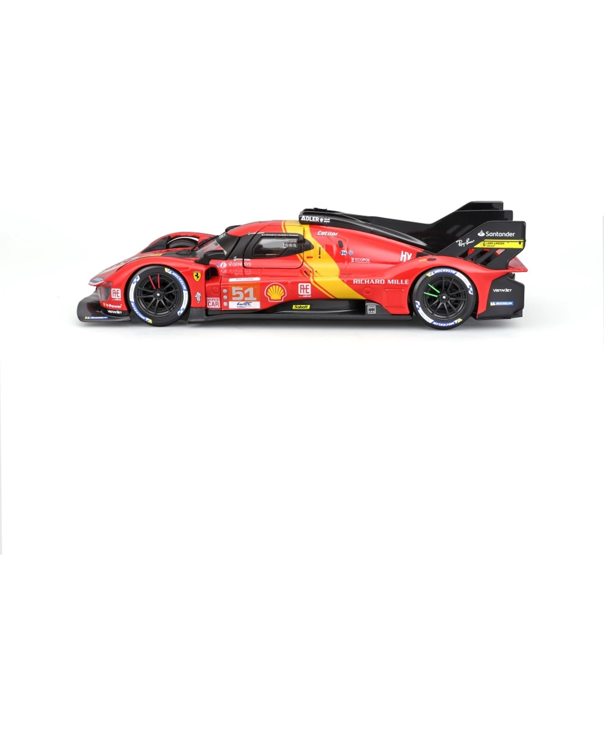 3 Bburago Model Kit 2023 Ferrari 499 LMH Lemans Champ Race Car - Multi, 3 of 6
