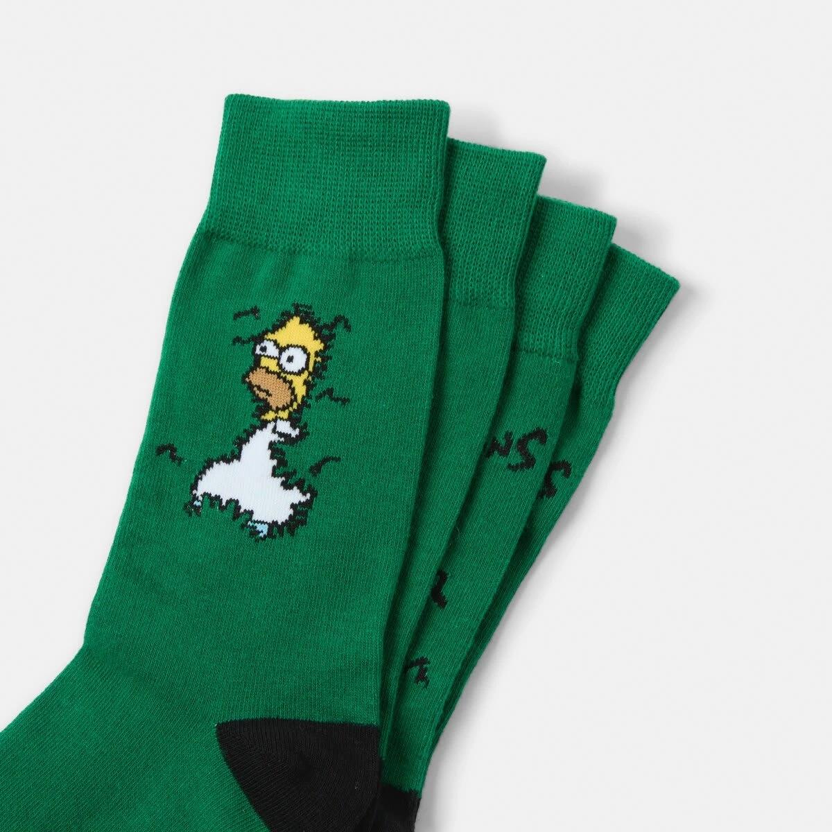 2 2 Pack Simpsons License Socks Homer Bush, 2 of 3