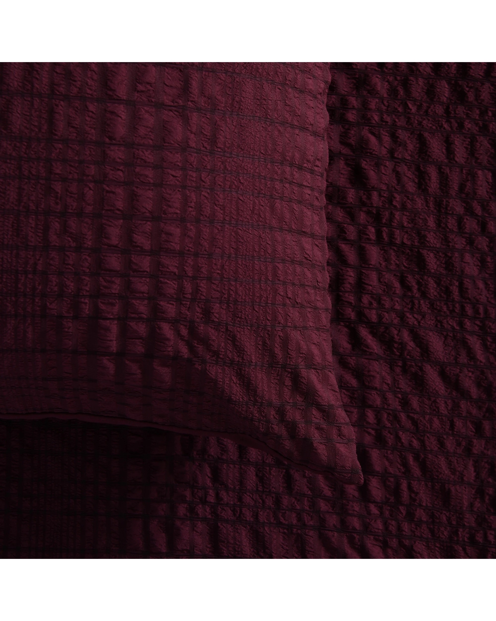 5 Dreamaker Ellis Seersucker Quilt Cover Set - King Single Bed - Cherry, 5 of 7