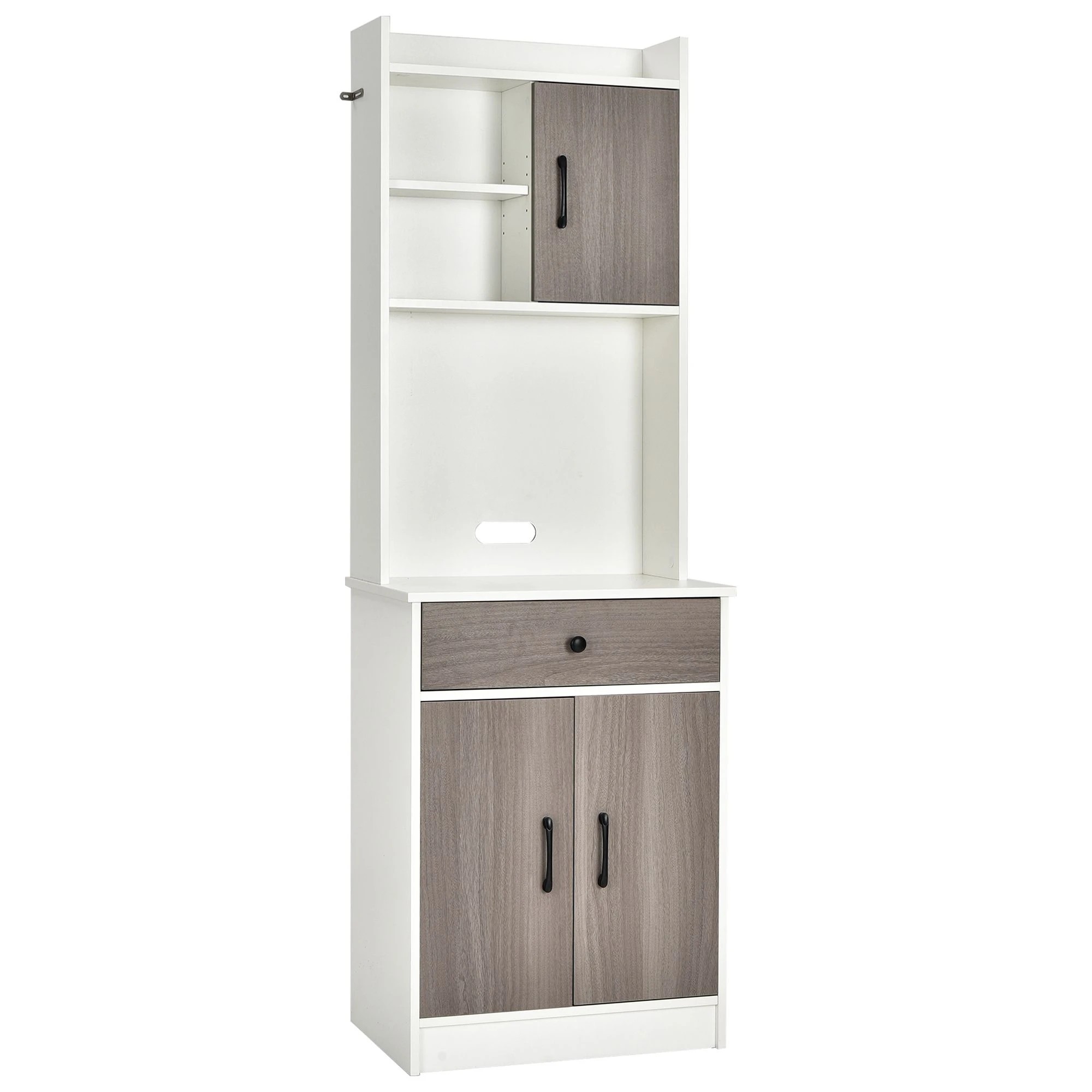 1 Costway Tall Pantry Cabinet w/Adjustable Shelves, 1 of 4