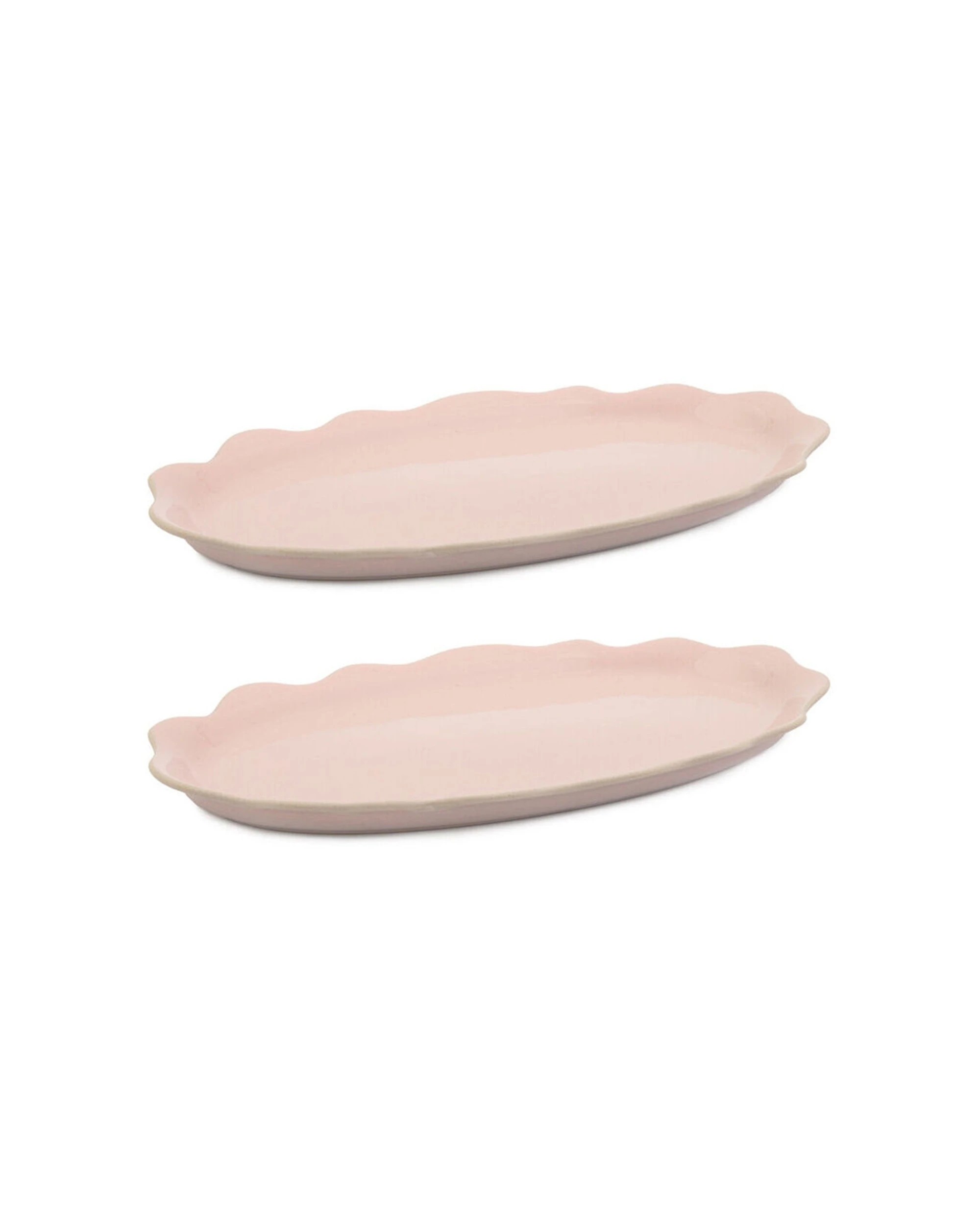 1 Jamie Oliver 2PK Big Love Pass-Me Platter Stoneware 35x20cm - Pink, 1 of 6