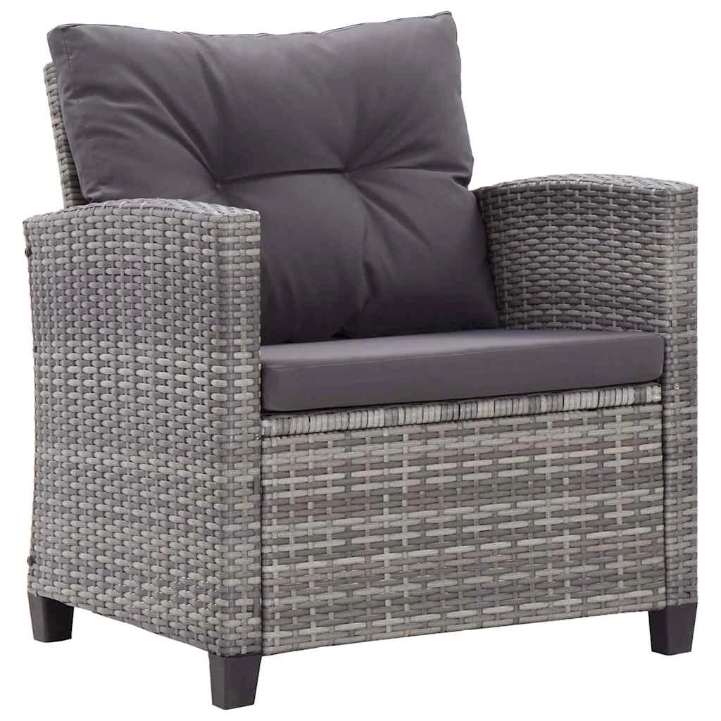 6 Vidaxl 6 Piece Garden Sofa Set With Cushions Poly Rattan Dark - Grey, 6 of 10