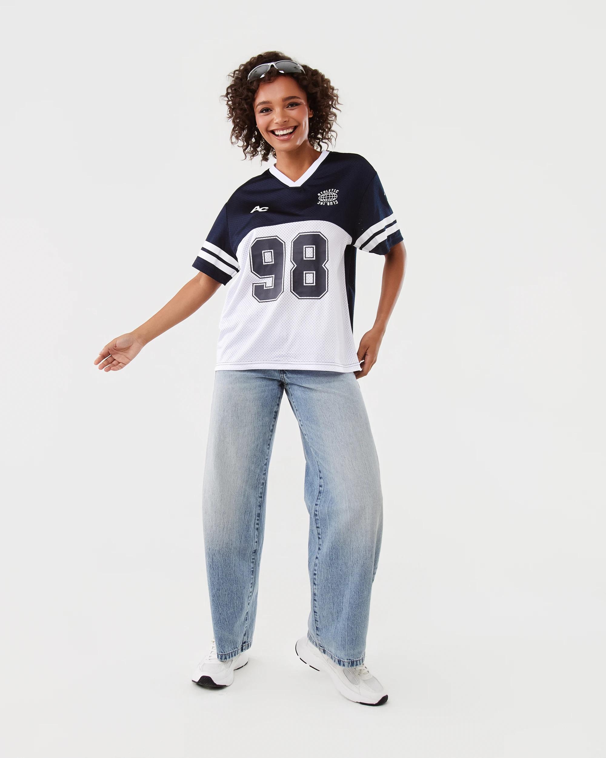 2 Short Sleeve Varsity Top Navy Blaze, 2 of 8