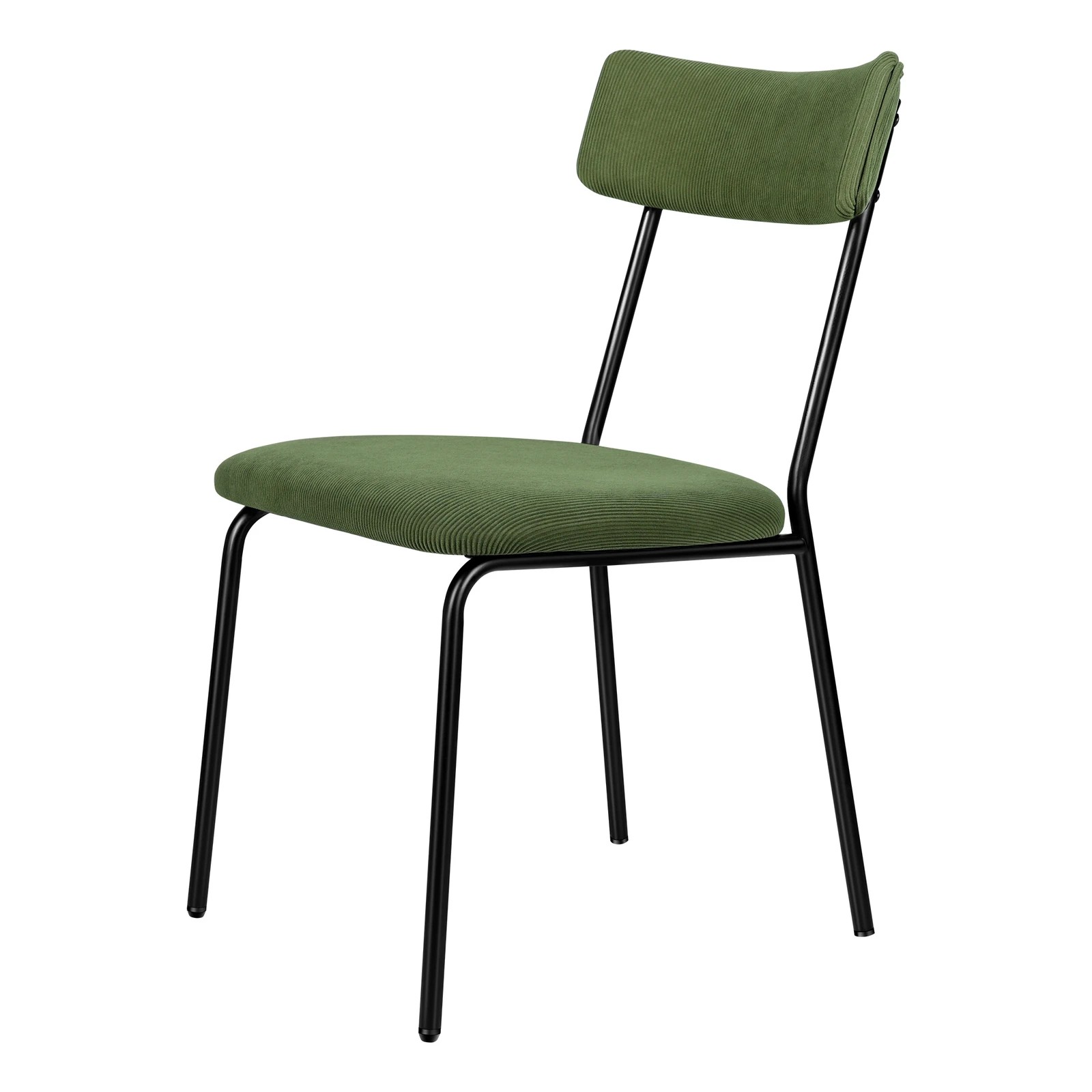 9 Alfordson 4x Dining Chairs Accent Kitchen Lounge Curved Backrest Corduroy - Green, 9 of 9