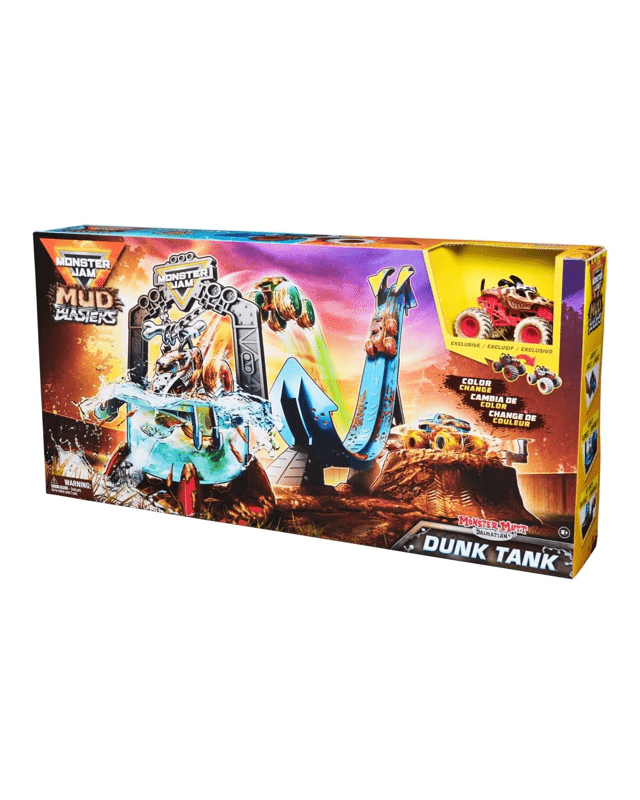 Monster Jam Mud Blasters Monster Mutt Dalmatian Dunk Tank Pla