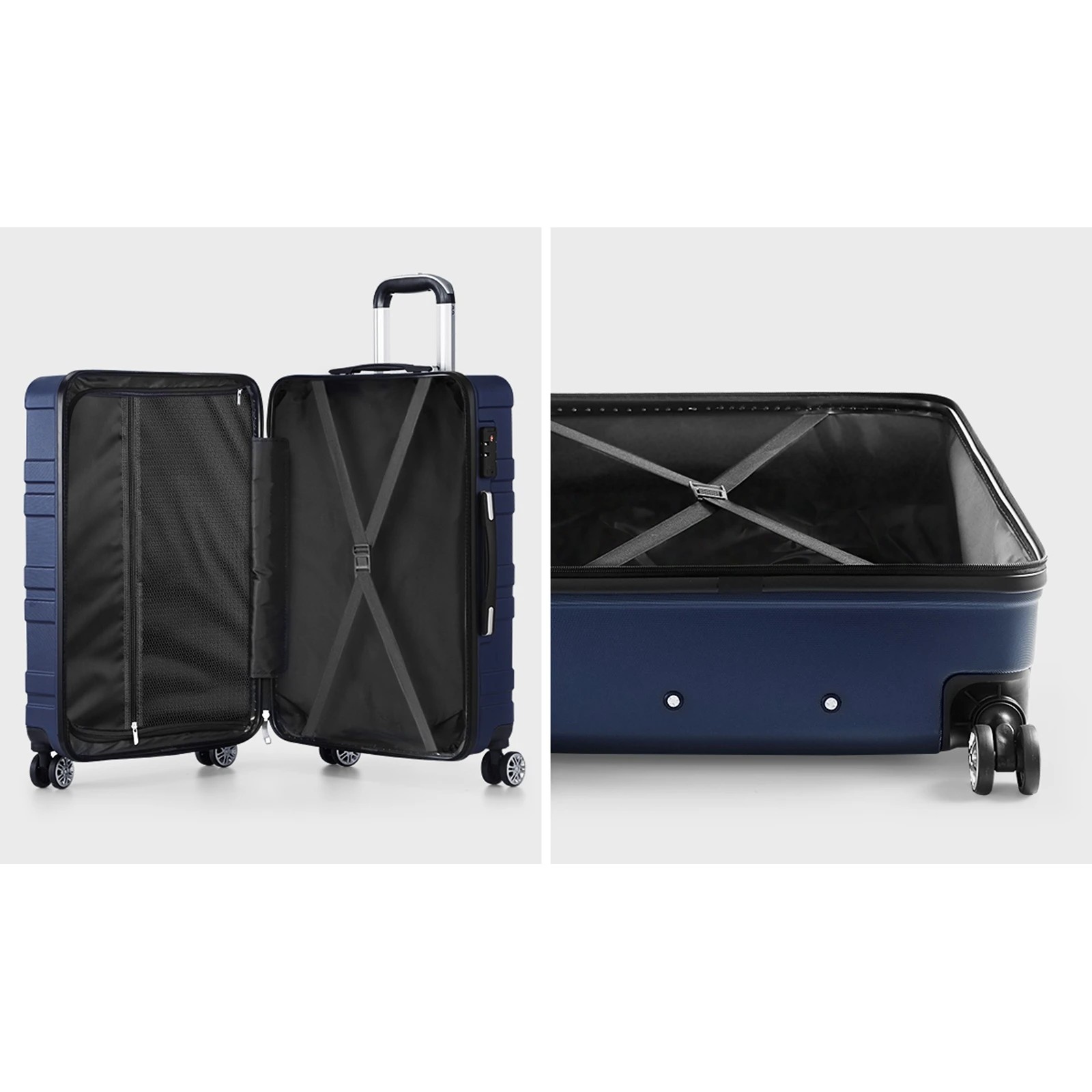 8 Mazam 3PCS Luggage Suitcase Trolley Set Travel TSA Lock ABS Hard Case - Blue, 8 of 8