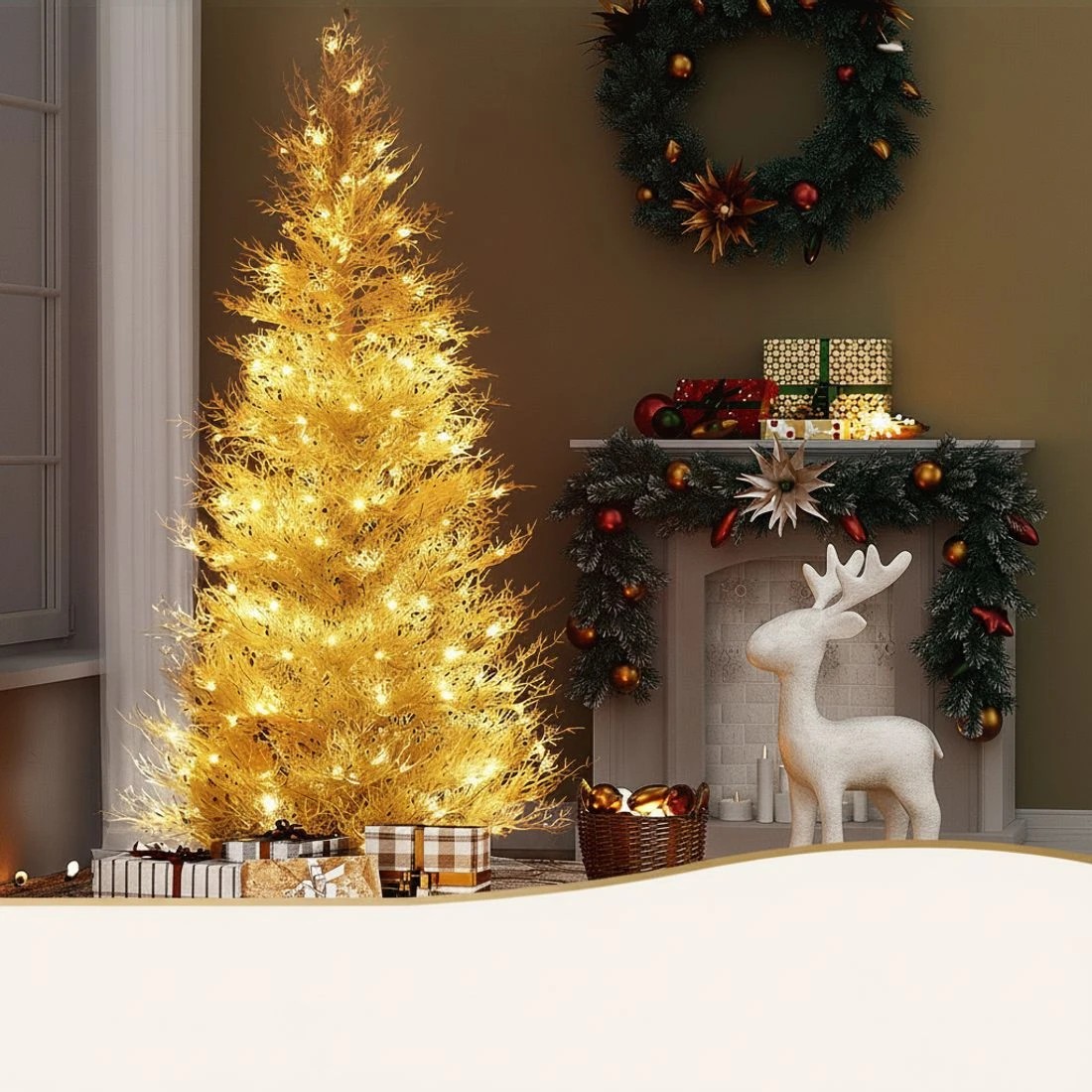 4 Jingle Jollys 1.8M LED Christmas Tree 8 Modes Adjustable Multi Color Light Snowy - White, 4 of 7