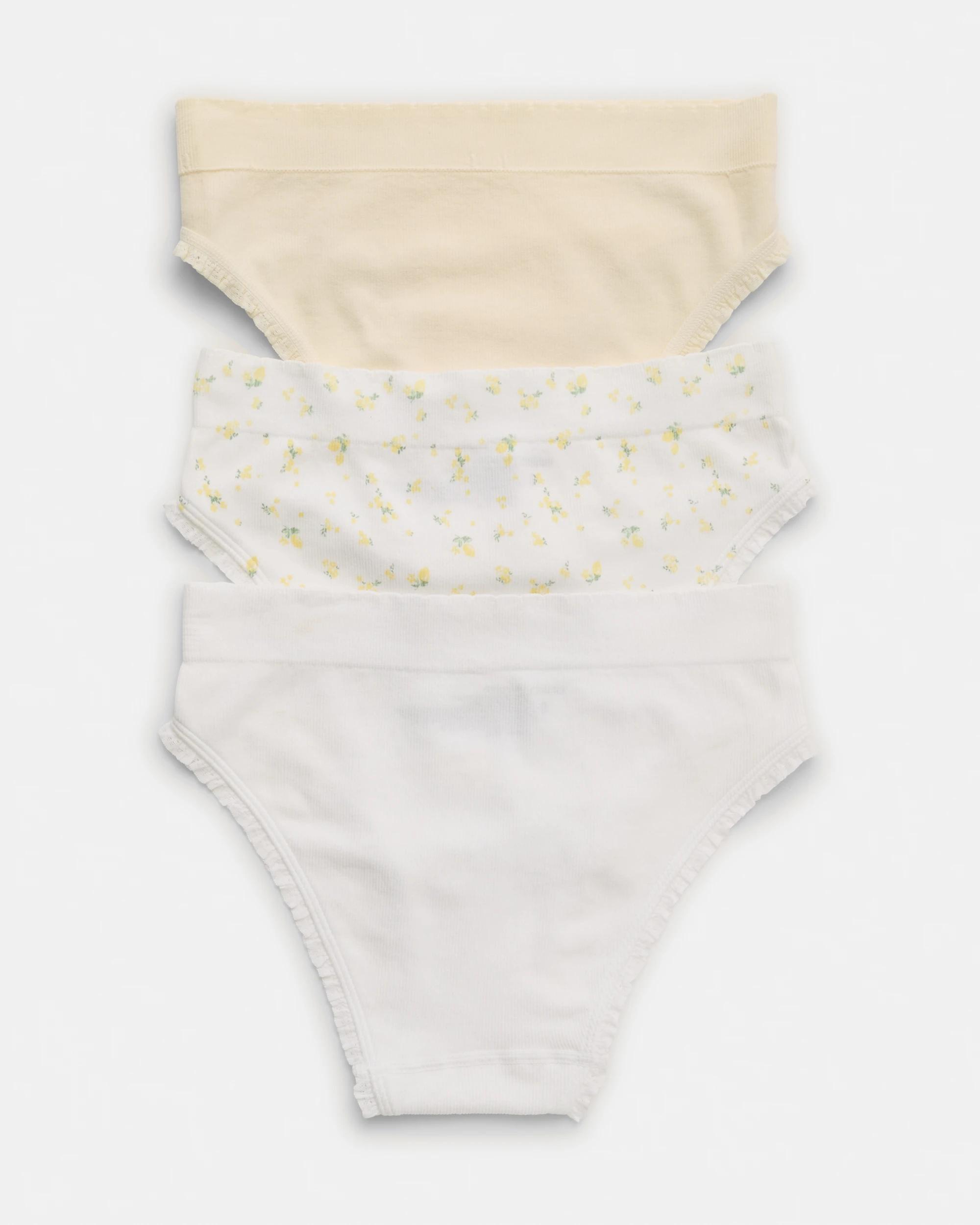 2 3 Pack Seamfree Rib Bikini Briefs Lemoncello, 2 of 10