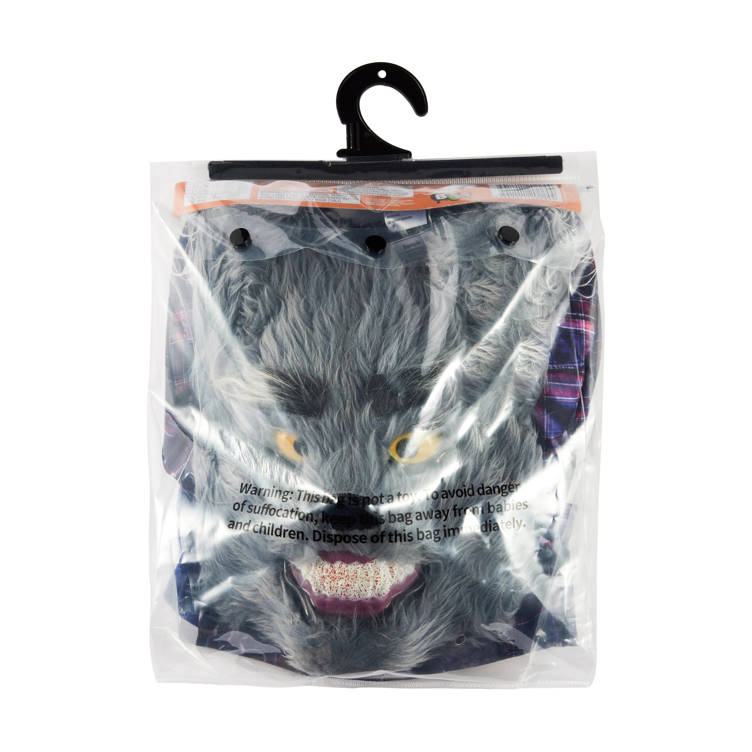 6 2 Piece Werewolf Costume with Mask - Ages 6 -8, 6 of 6