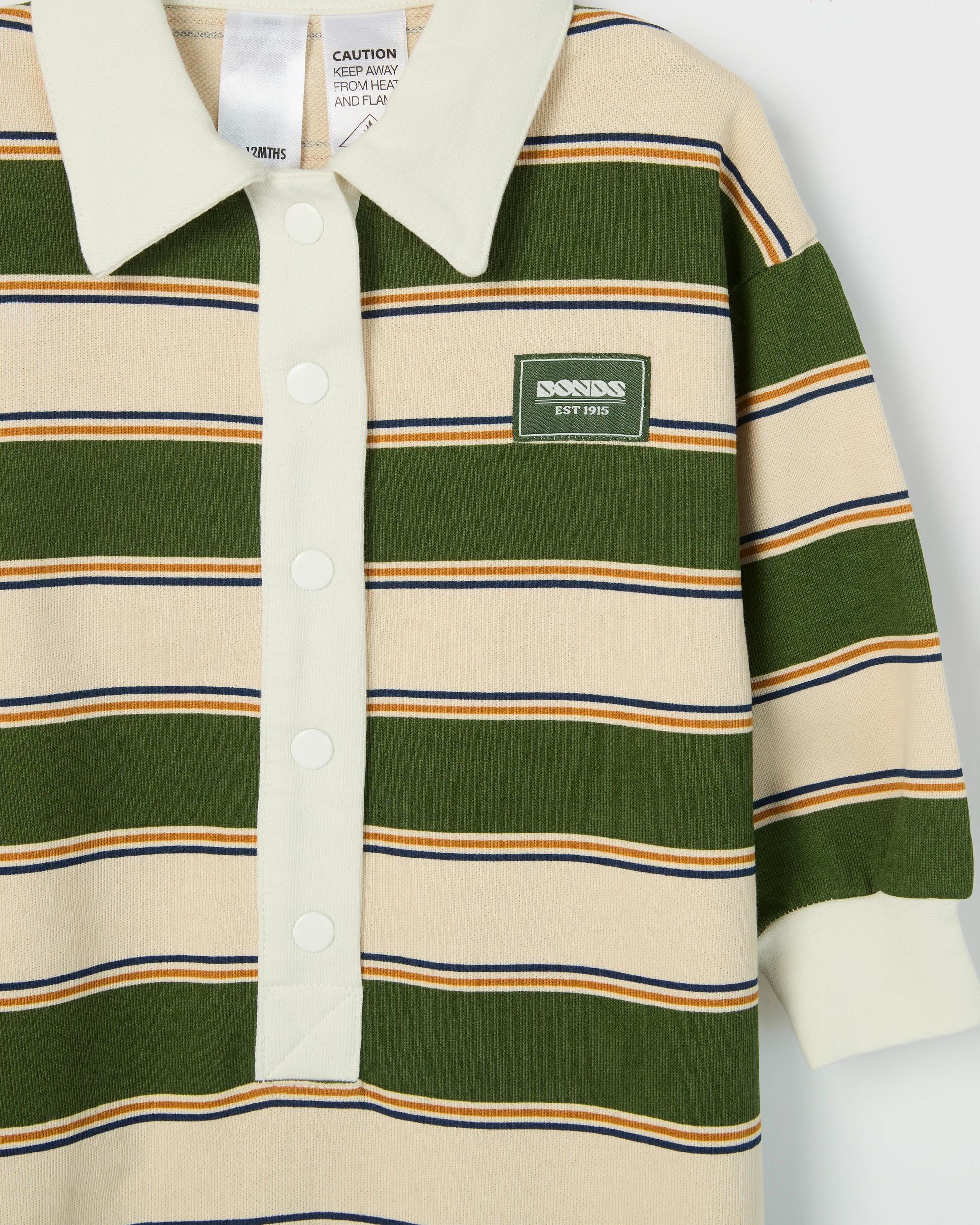 5 Bonds Baby Rugby Onesie RETRO FOREST, 5 of 5