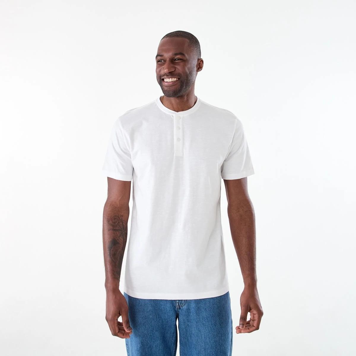 1 Henley T-shirt SNOW WHITE, 1 of 6