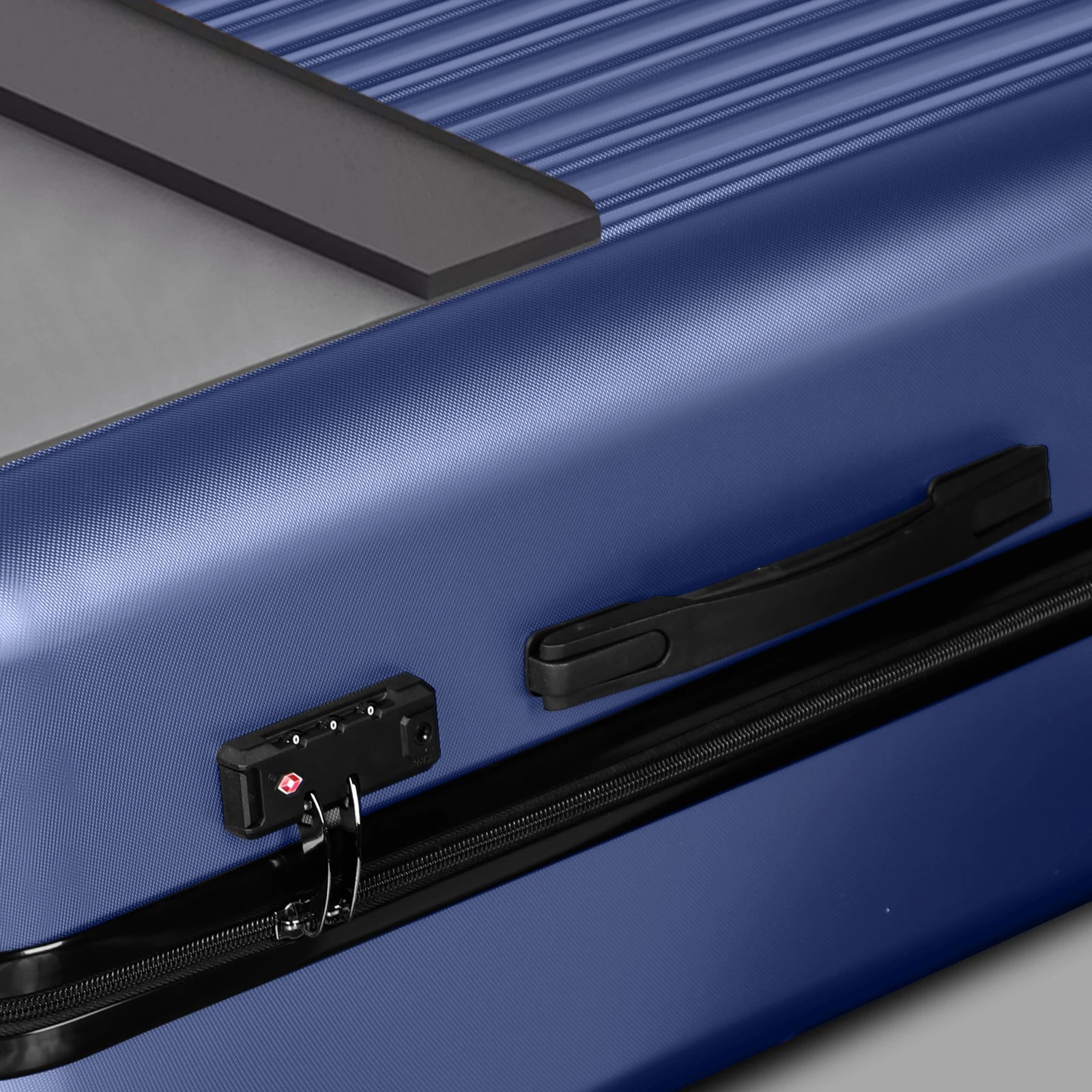 3 Alfordson Luggage 3PCS Suitcase Sets ABS+PC Trolley TSA Hard Shell Case - Blue, 3 of 10