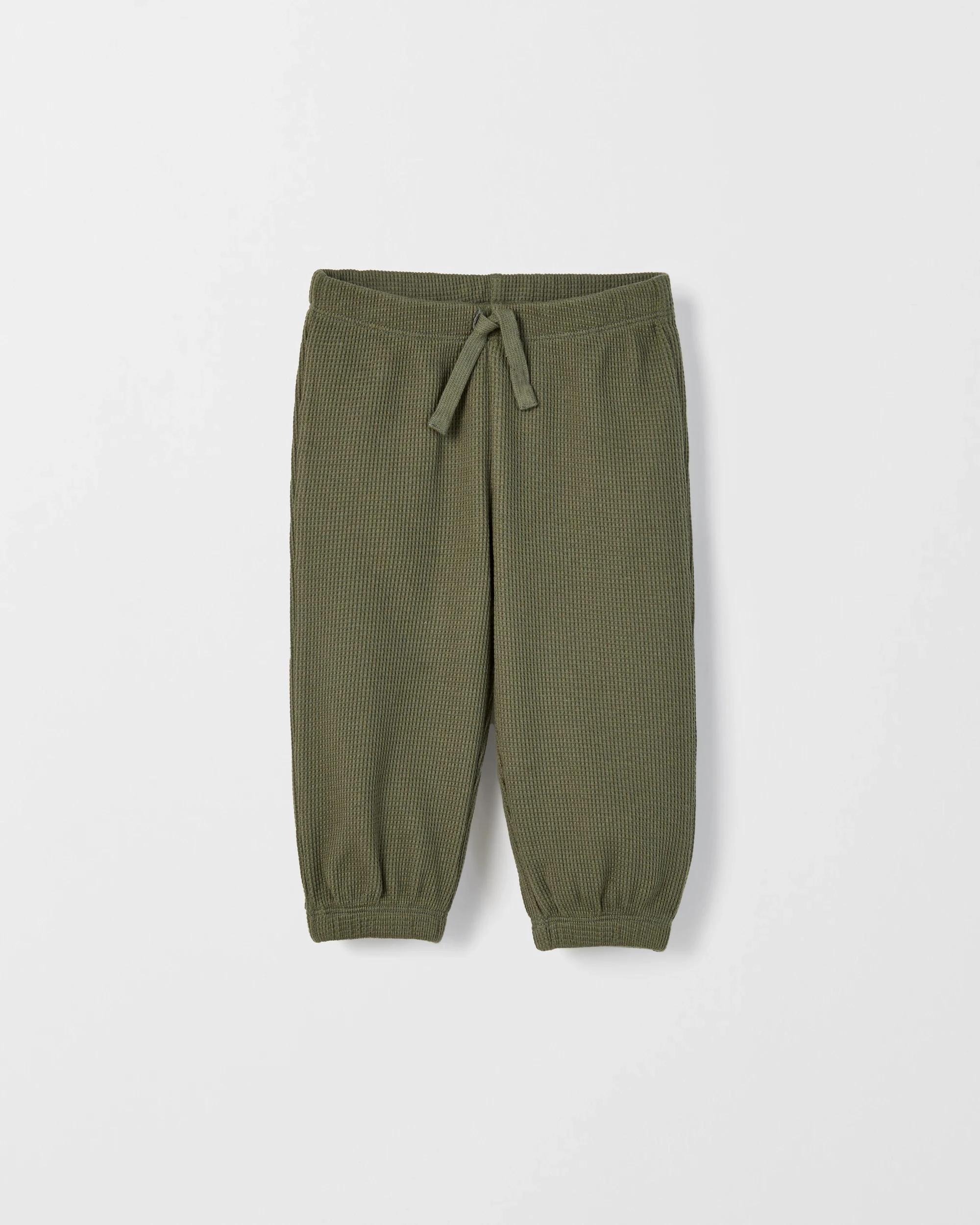 3 Target Baby Baby Organic Cotton 2 Pack Waffle Pants CHARCOAL/KHAKI, 3 of 4