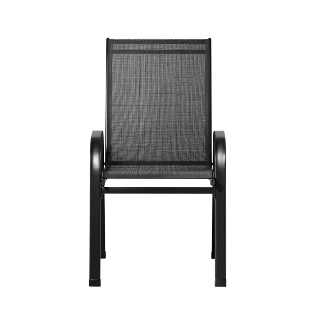 4 Gardeon 4pc Outdoor Dining Chairs Stackable Lounge Chair Patio Furniture
 - Black, 4 of 6
