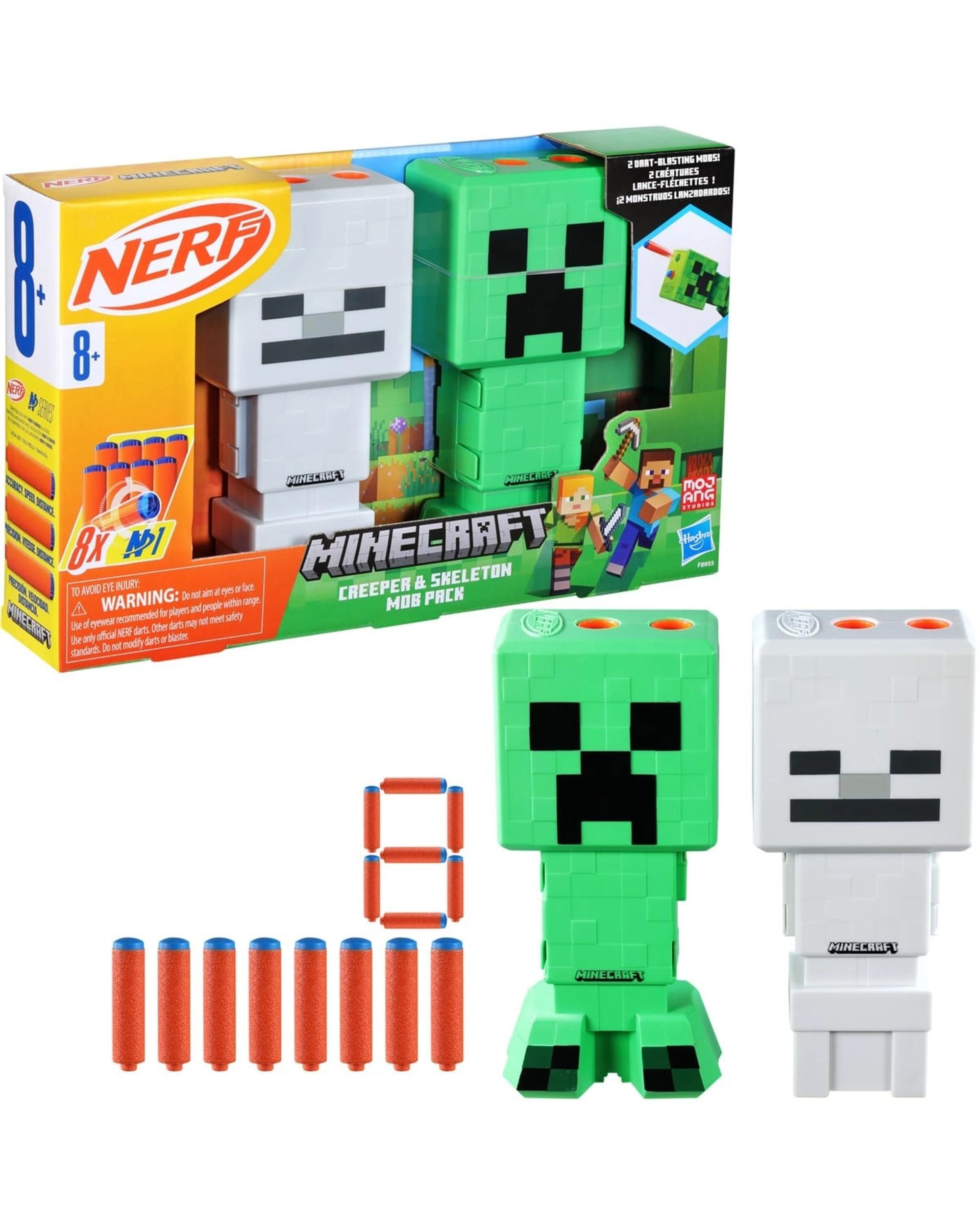 2 NERF Minecraft Creeper and Skeleton Mob Pack Dart Blaster 2 Pack, 2 of 8