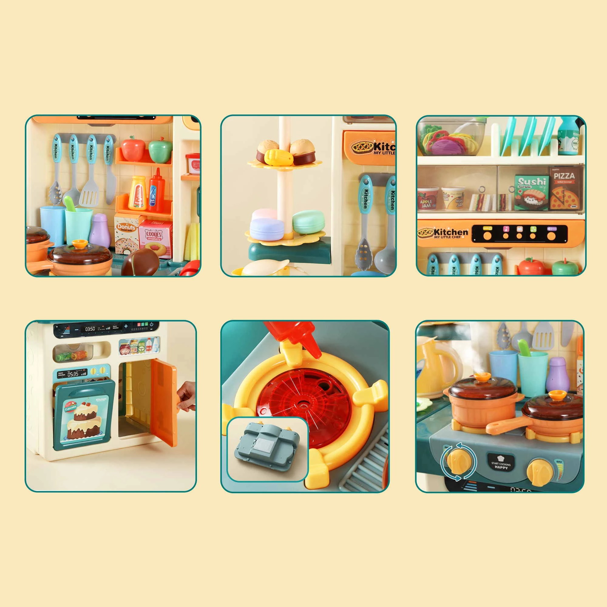 7 Keezi 2 Piece Kids Pretend Kitchen Playset Water Toys Fishing Game - Multi, 7 of 9