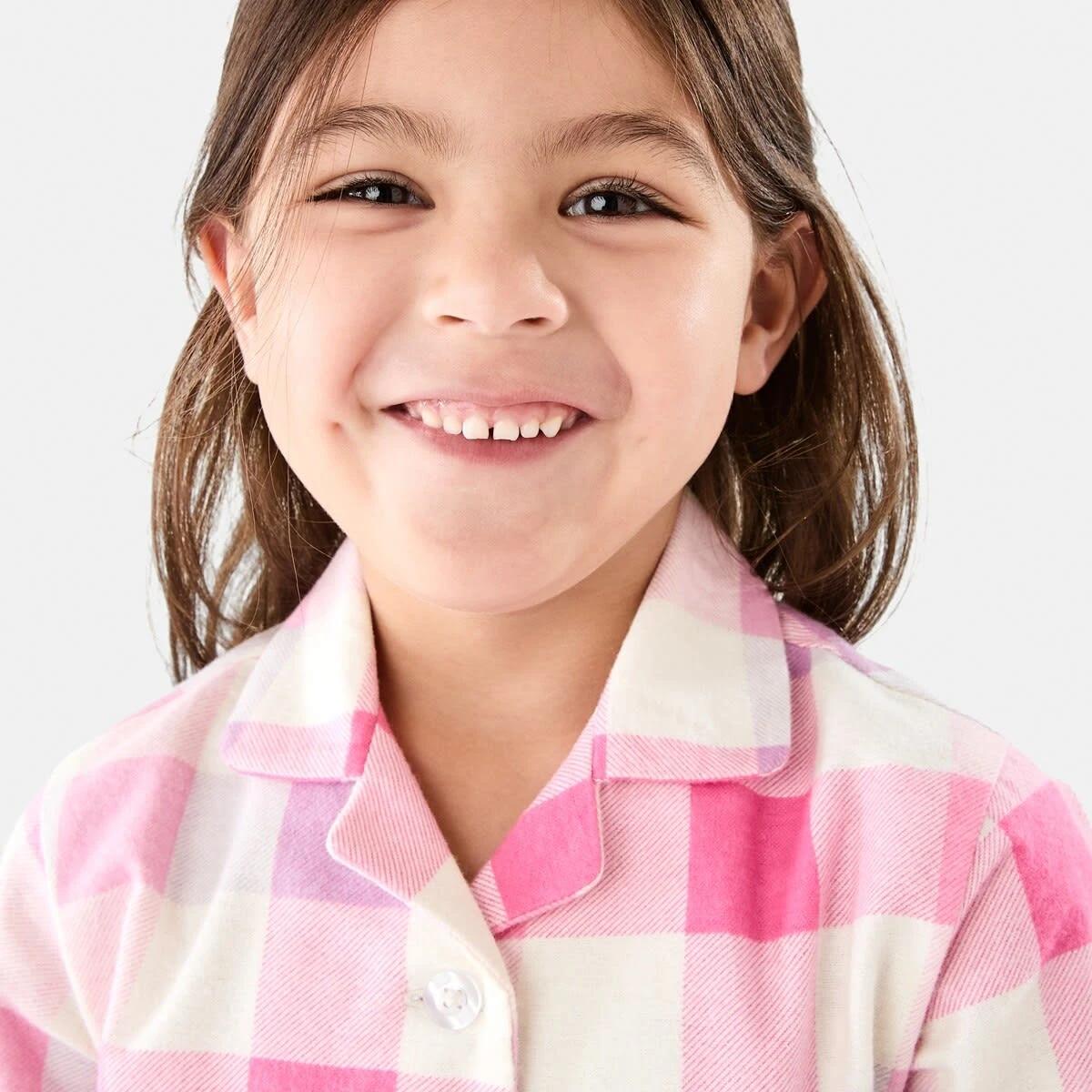3 Flannelette Pyjama Set Pnk Check2, 3 of 9