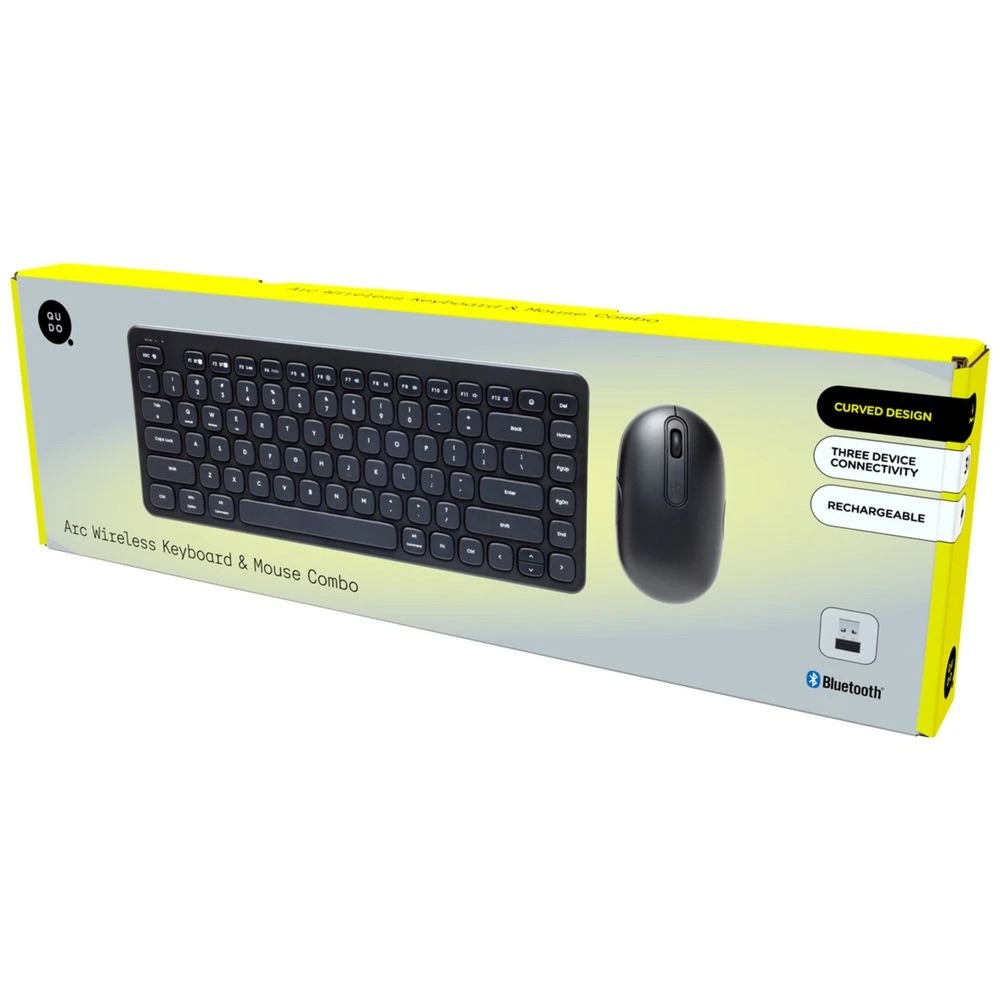 7 Qudo Curve Compact Keyboard & Mouse Combo Black, 7 of 7
