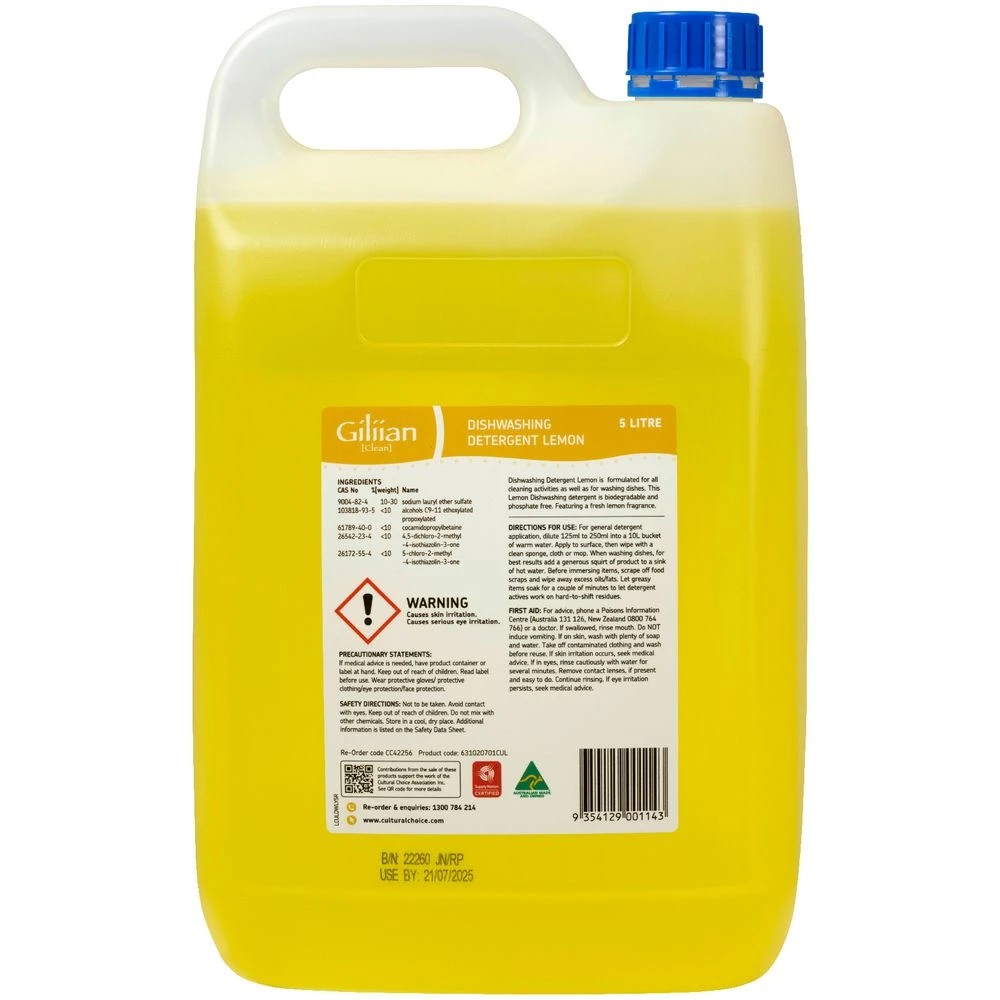 3 Cultural Choice Dishwashing Detergent Lemon 5L, 3 of 3