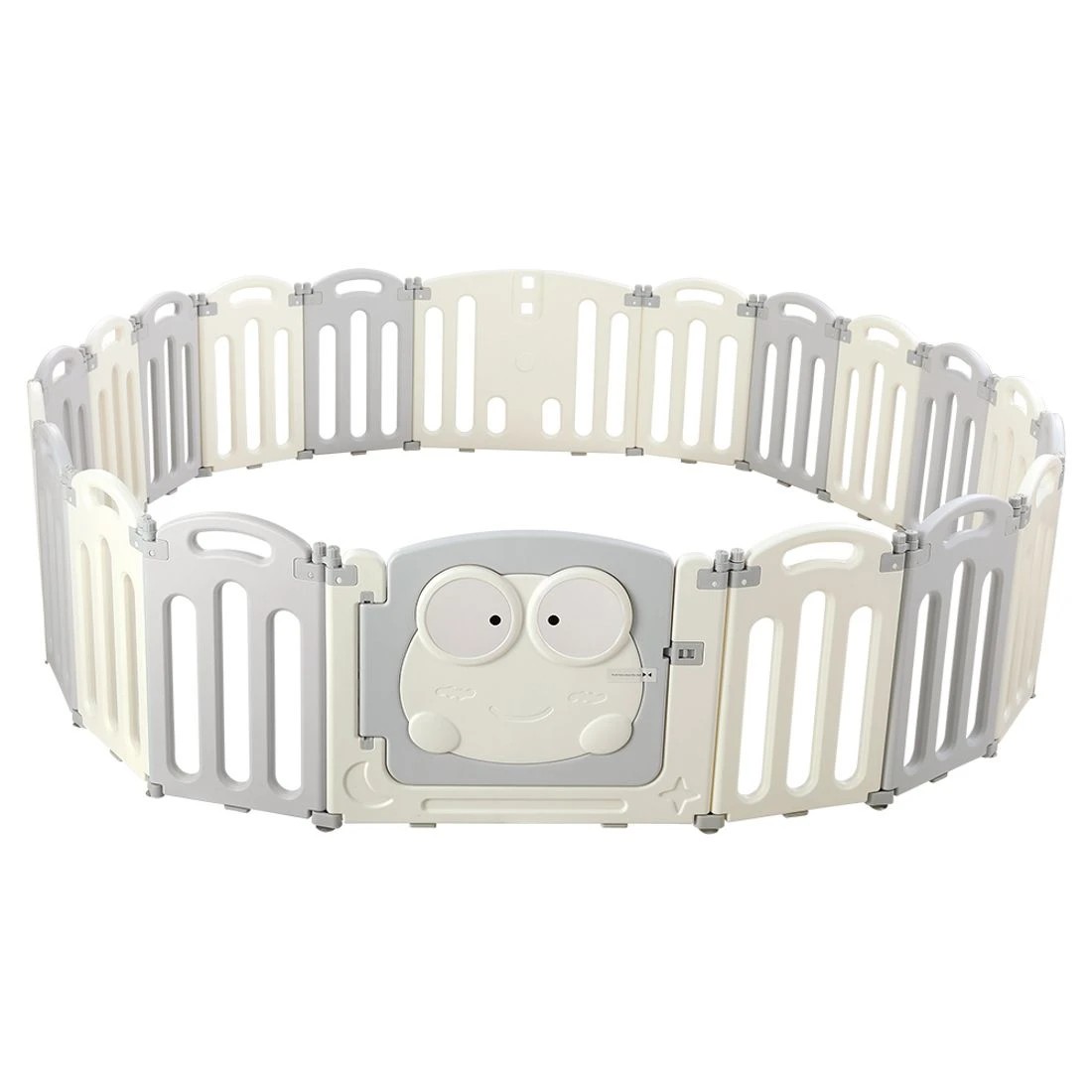 3 Keezi Baby Playpen 20 Panels Foldable Toddler Fence Safety Play Activity Centre - Grey, 3 of 4