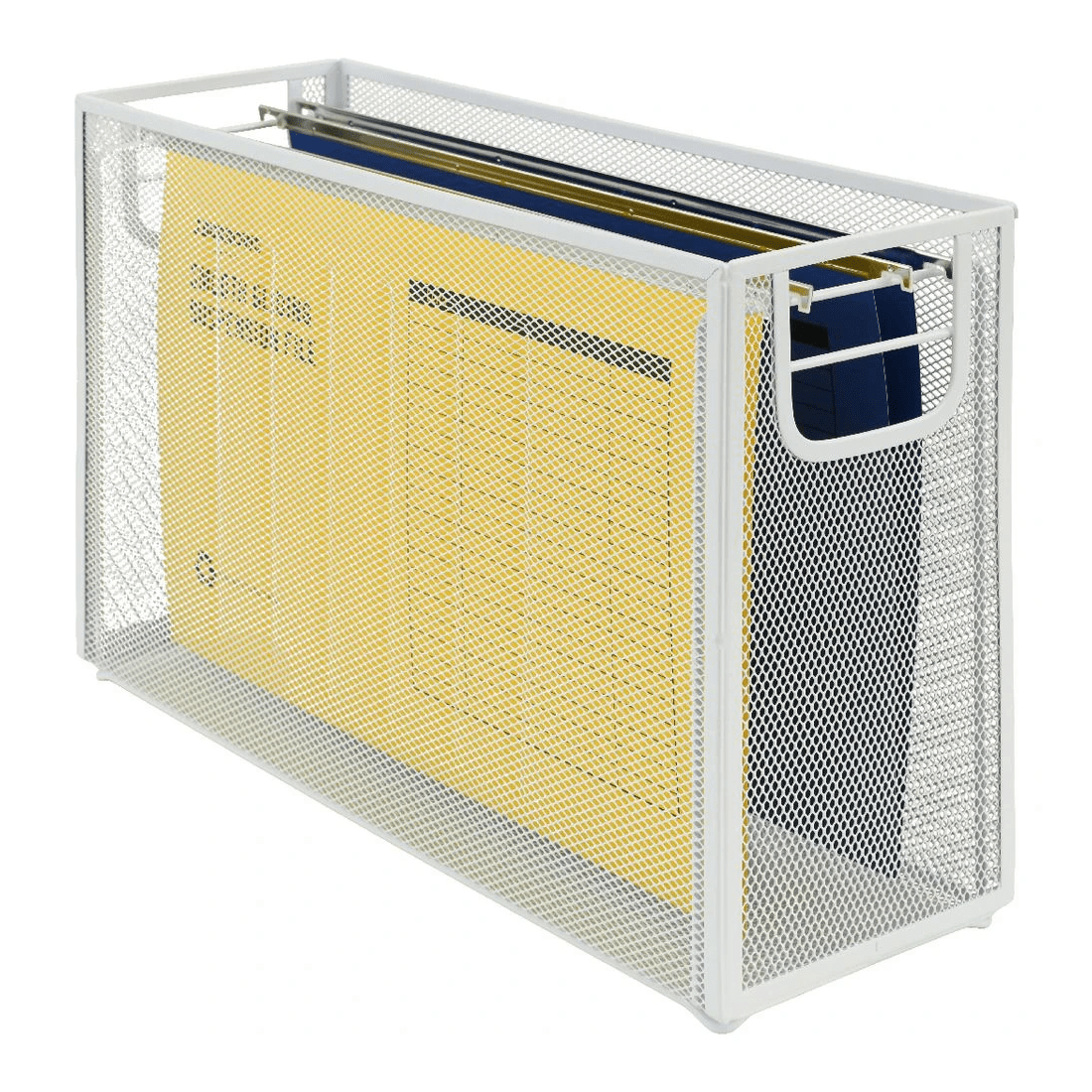 2 J.Burrows Mesh Foolscap Suspension File Holder White, 2 of 3