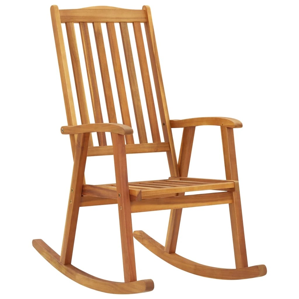 1 Vidaxl Rocking Chair Wooden Rocking Chair - Brown, 1 of 7