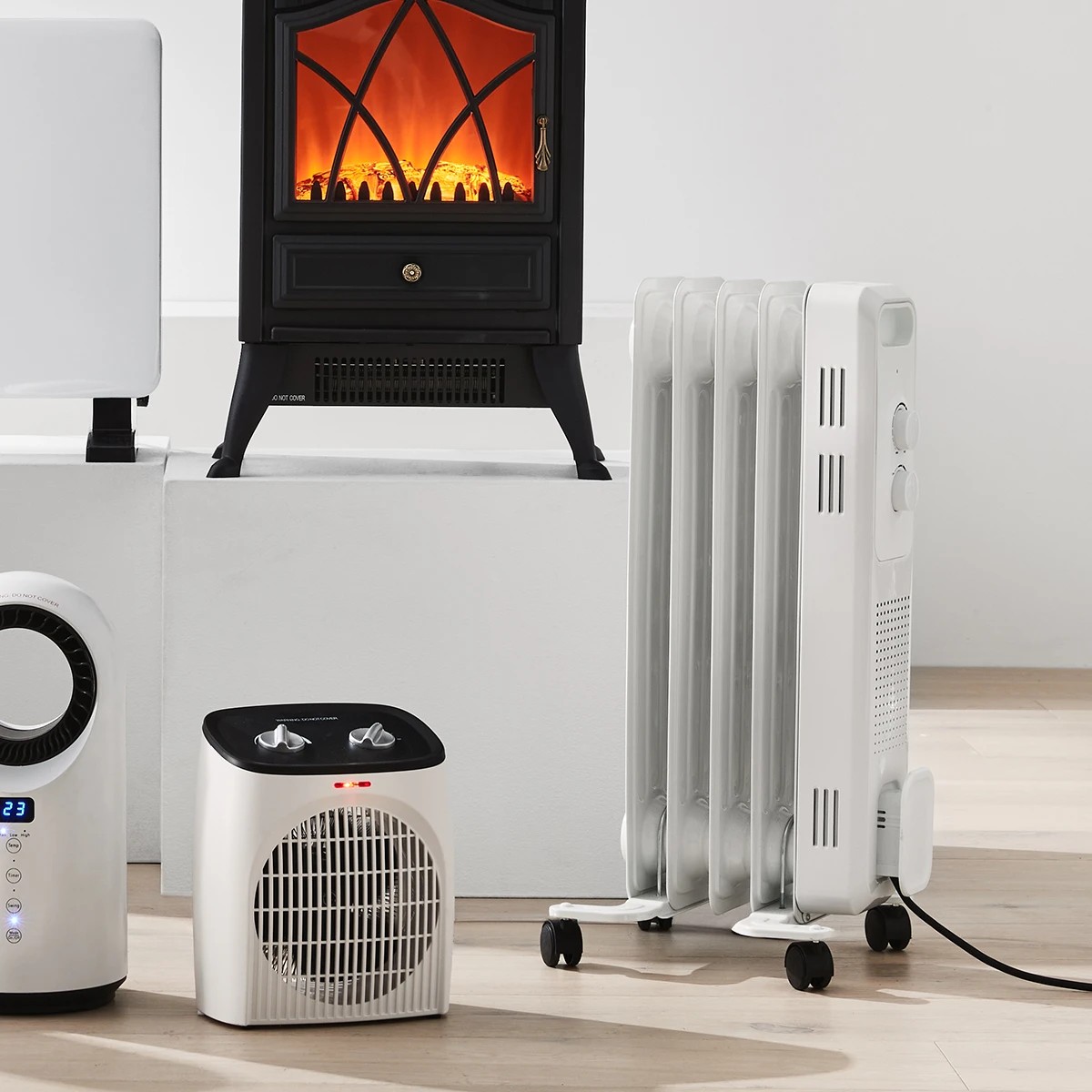 8 5 Fin Oil Heater - White, 8 of 8