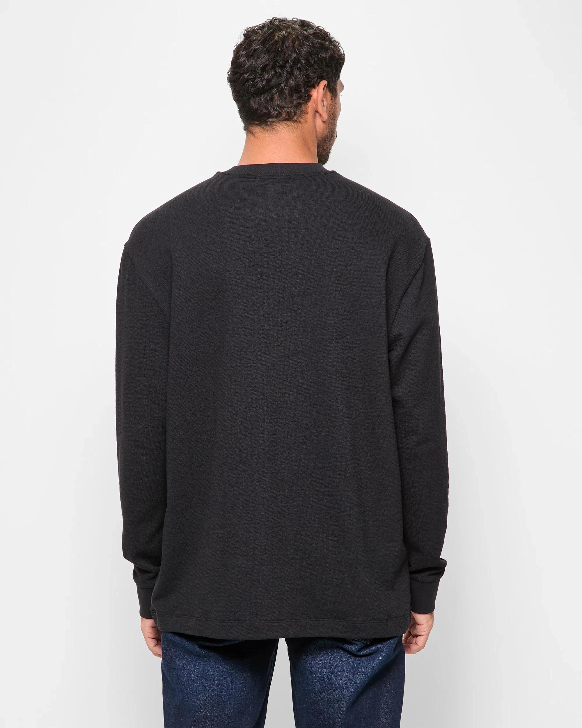 4 Target Australian Cotton Blend Long Sleeve Textured T-Shirt BLACK, 4 of 5