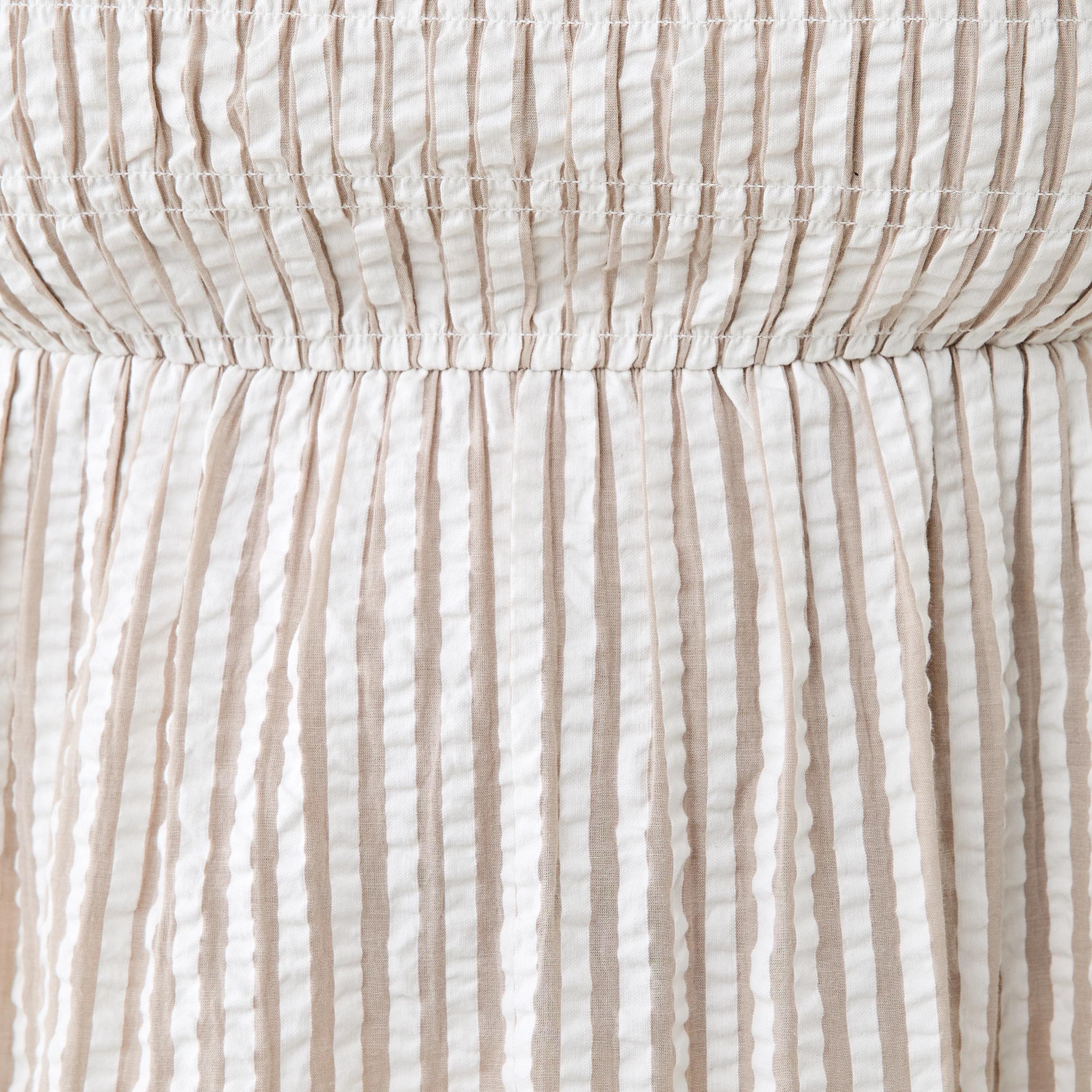 7 Curve Shirred Maxi Dress Neu Stripe, 7 of 7