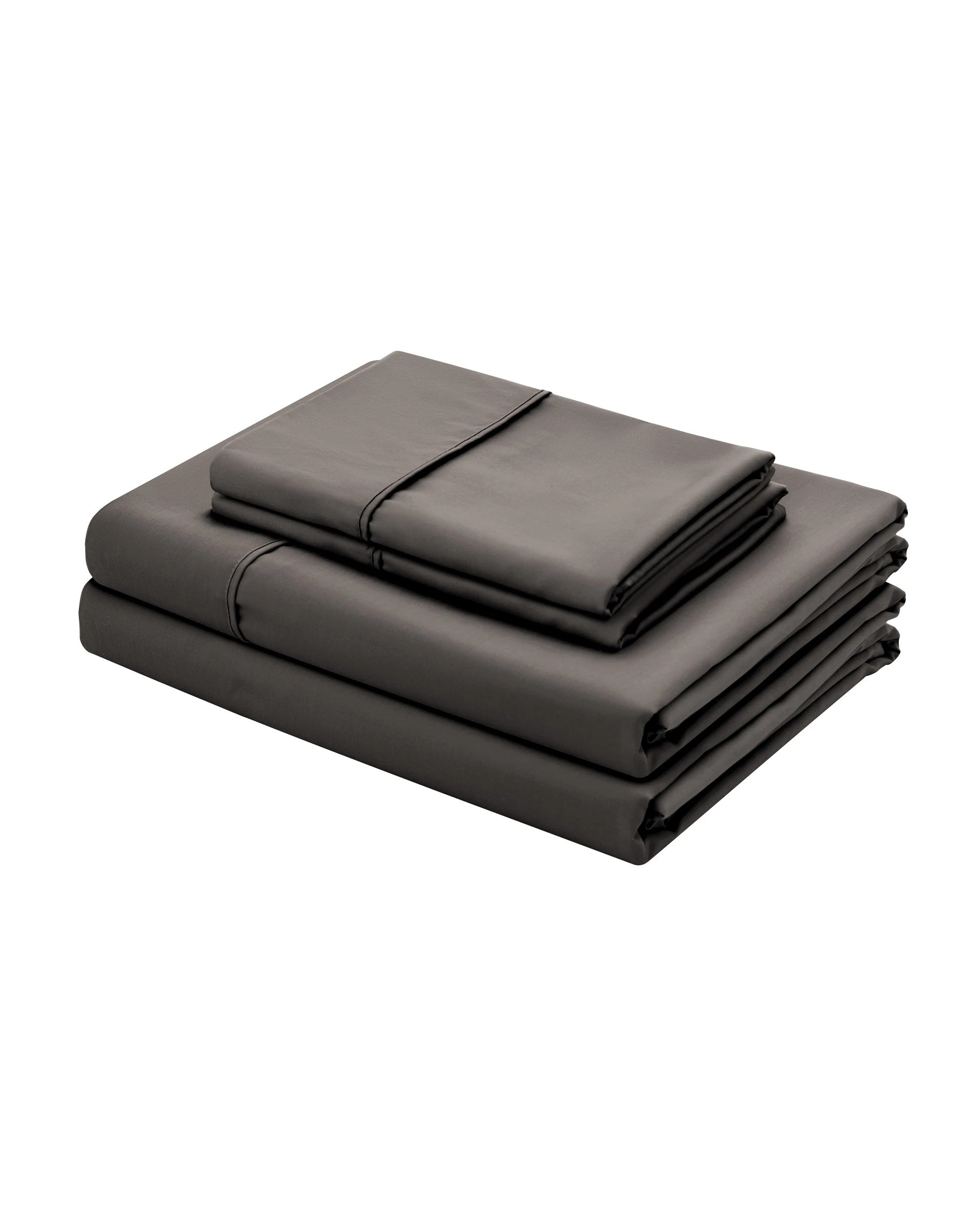 6 Serene 400TC Bamboo Cotton Sateen Sheet Set - Super King Bed - Charcoal, 6 of 6