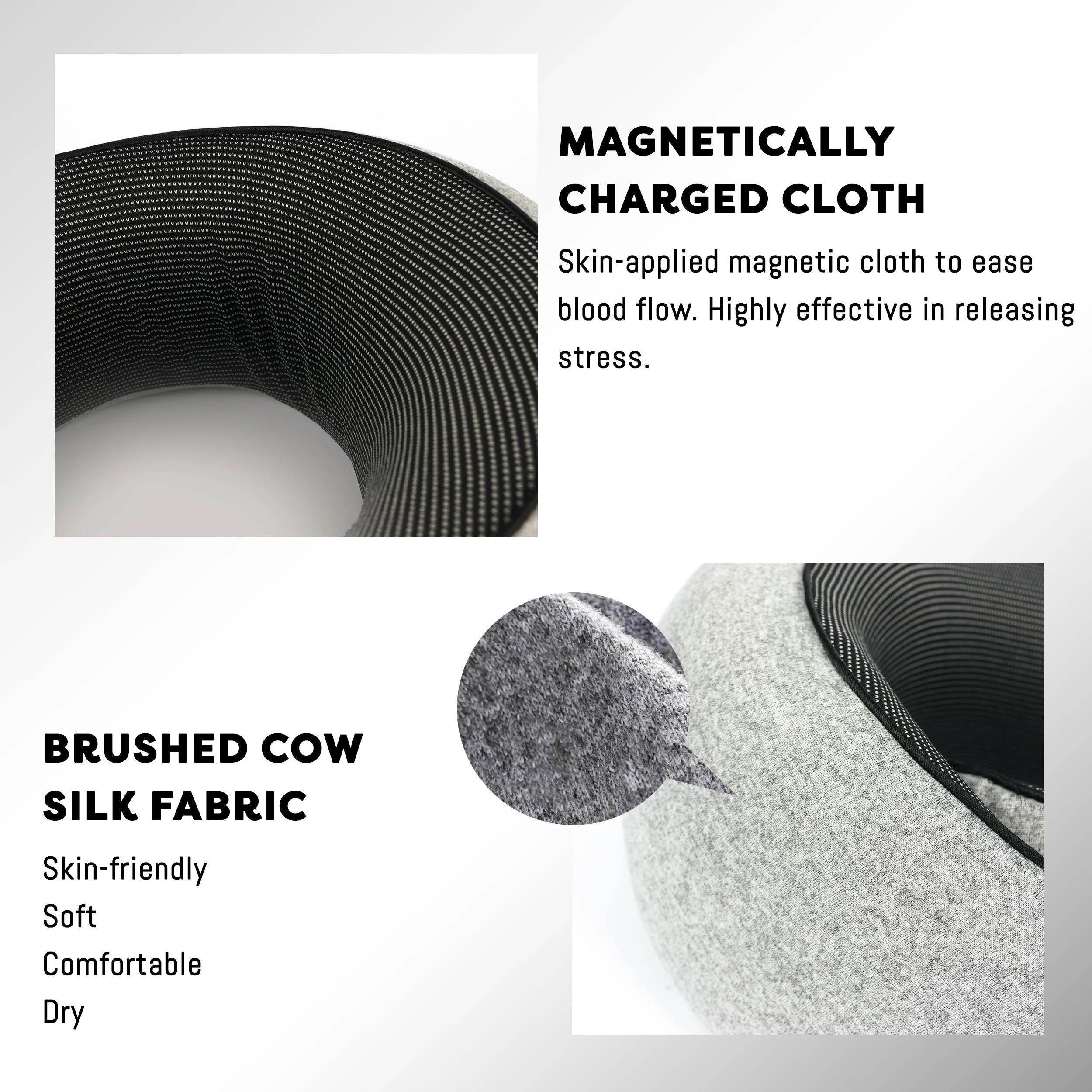 5 Vagooz Memory Foam Travel Pillow 360 Neck Support with Eye Cover & Earplugs - Grey, 5 of 7