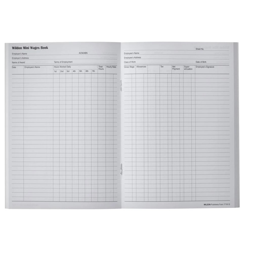2 Wildon 171W Mini Wages Book, 2 of 2