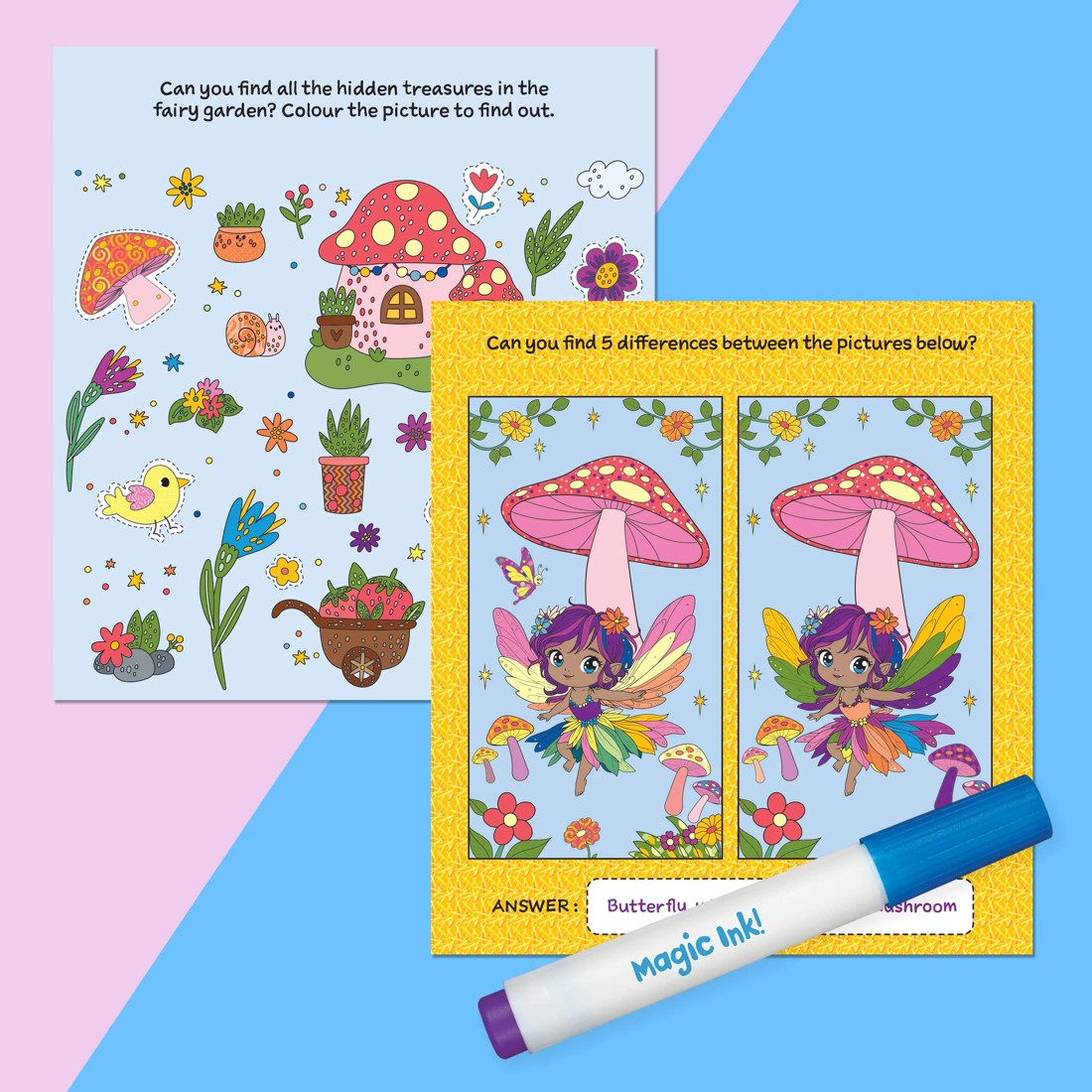 5 INKredibles Magic Reveal Fairy Garden Mess Free Magic Ink Pictures! - Book, 5 of 5