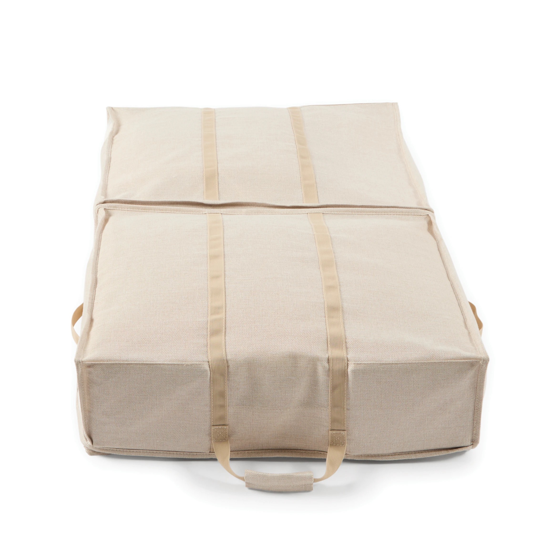 5 Linen Look 2 Section Large Storage Bag, 5 of 9