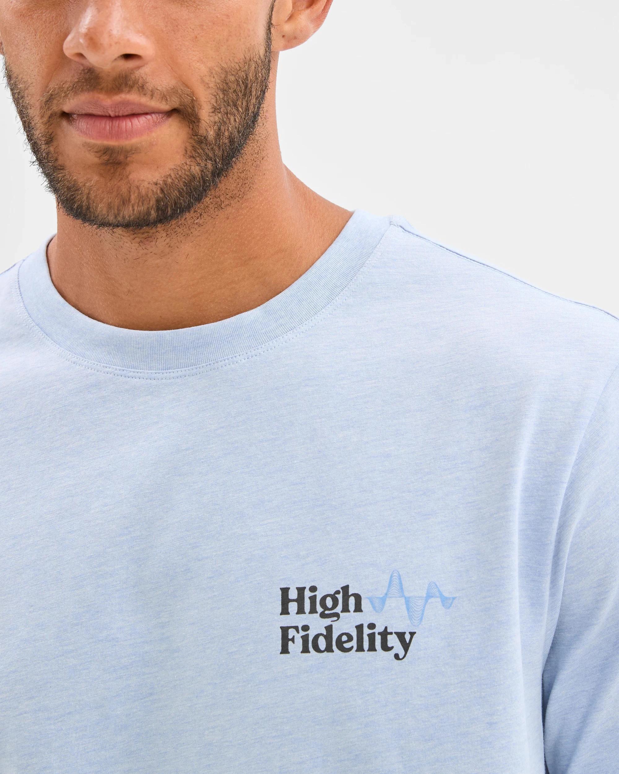 6 Target Australian Cotton Rich Frequency Print T-Shirt LIGHT BLUE MARLE, 6 of 6