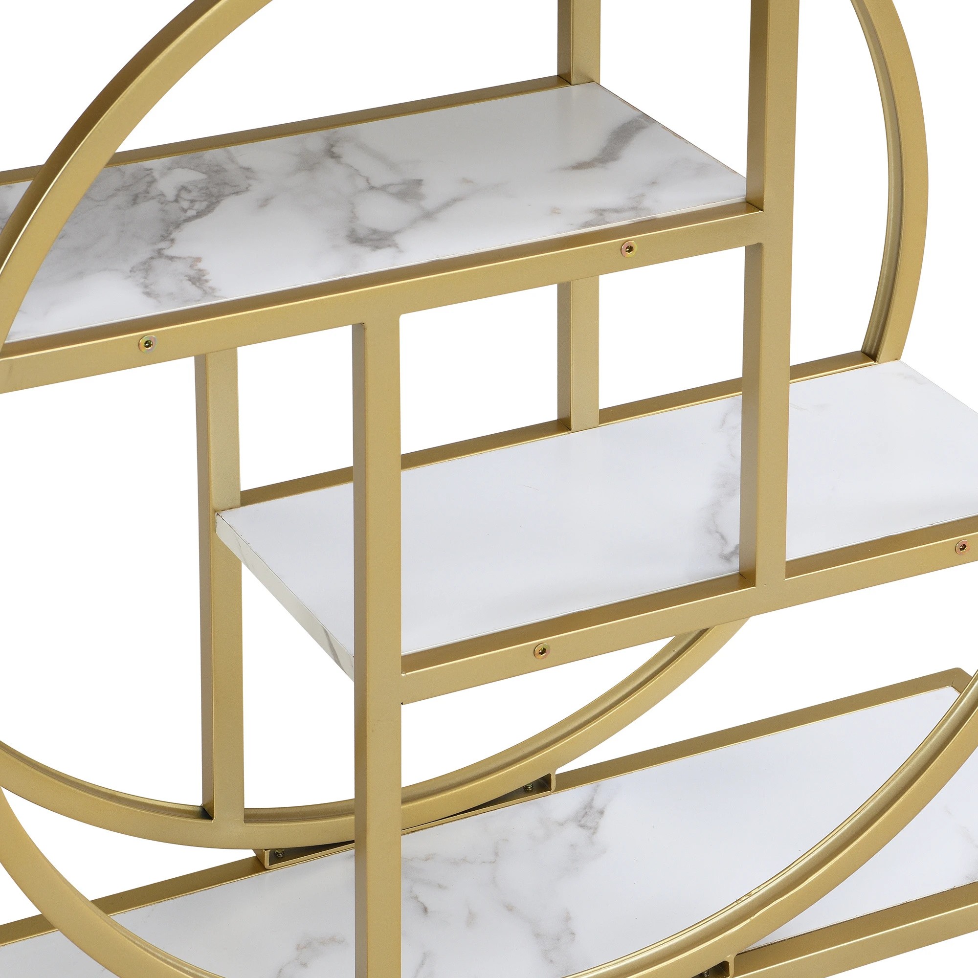 7 IHOMDEC 4-Tier Entryway Console Table - Black, 7 of 10