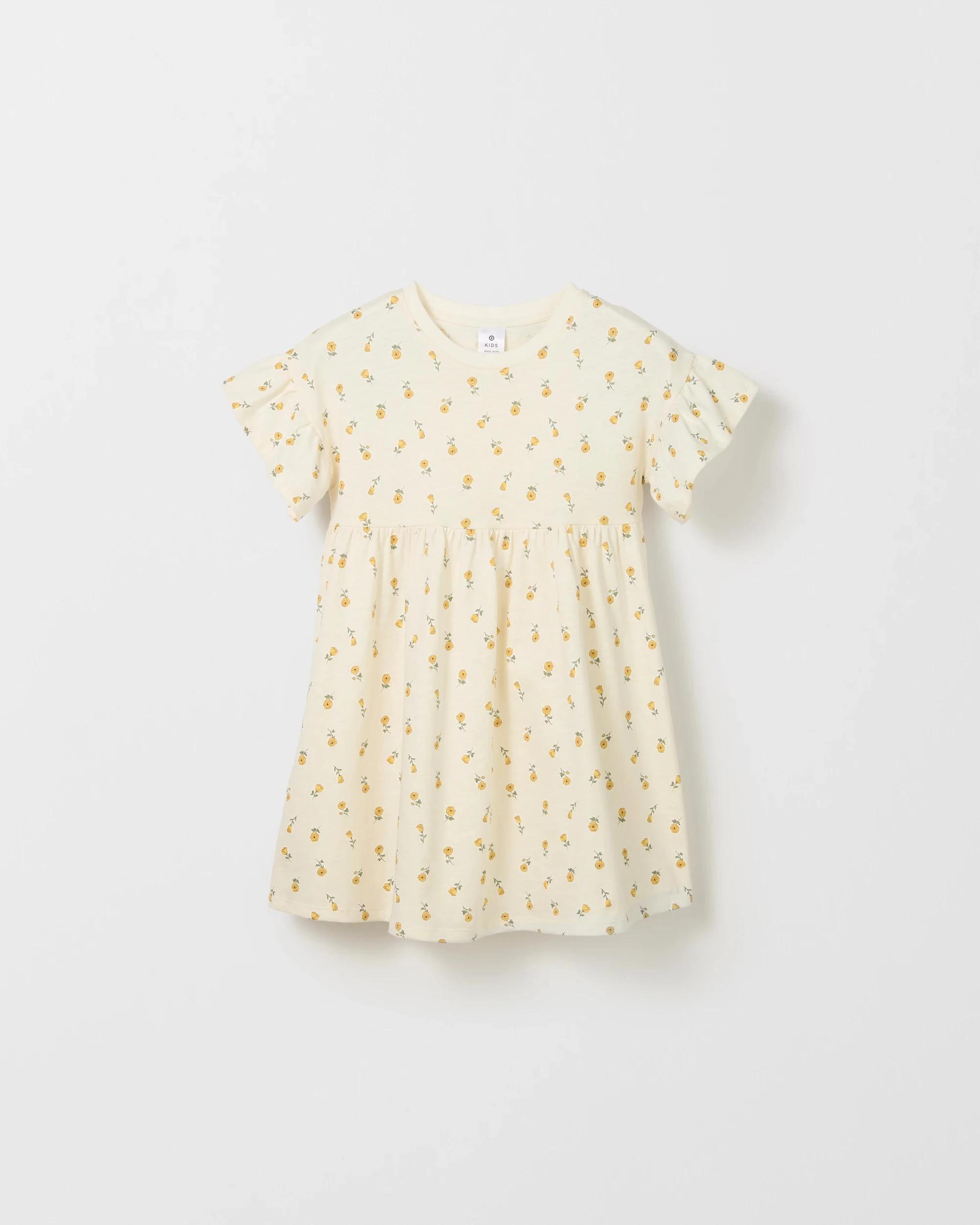 6 Target Kids Australian Cotton Fashion Dress OFF WHITE FLOWER, 6 of 7