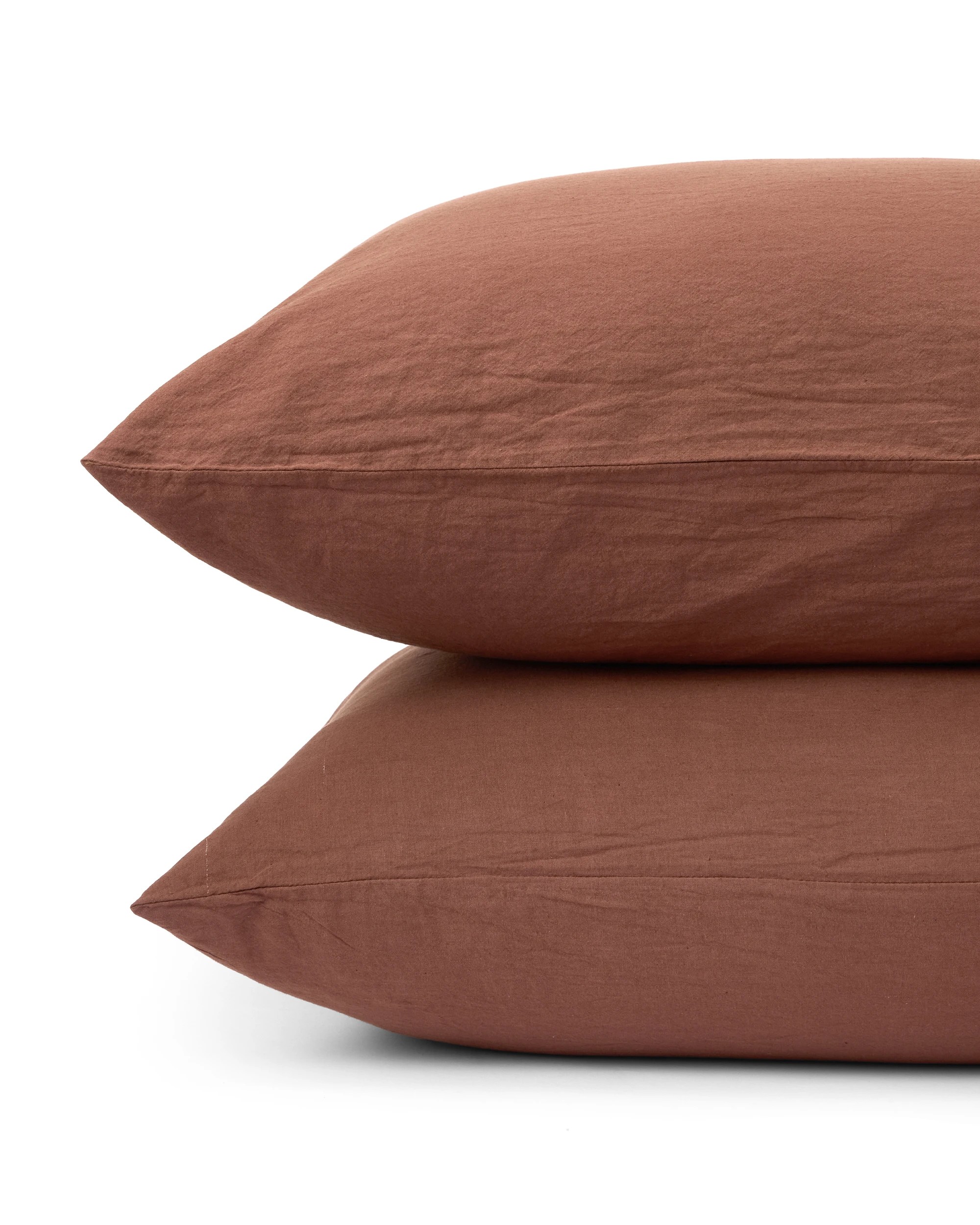 4 Stonewashed Cotton Sheet Set - Queen Bed, Chocolate, 4 of 7