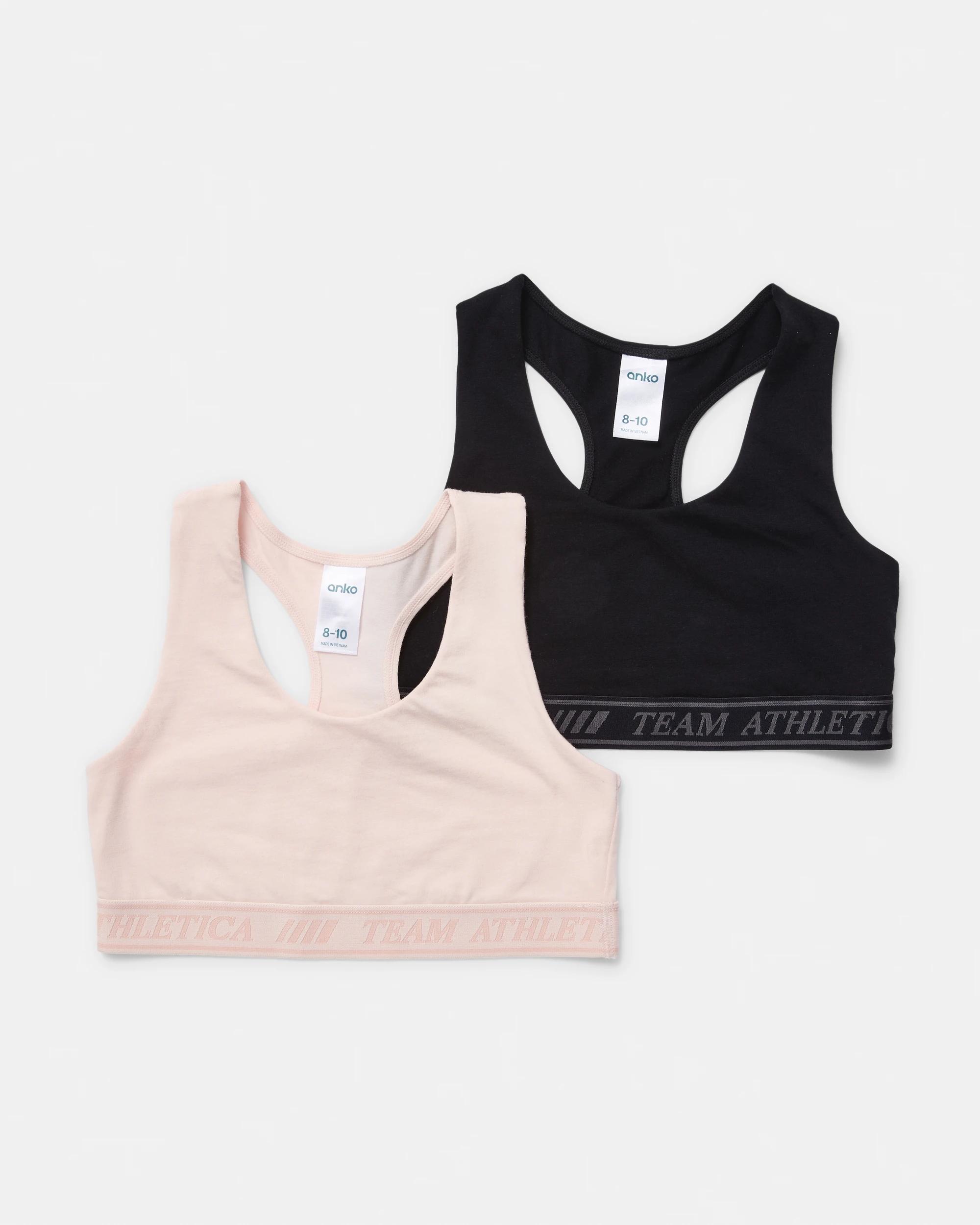 1 2 Pack Active Kids Seamfree Crop Blk Crop, 1 of 4